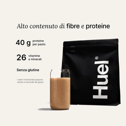 Busta di Black Edition Powder con didascalia Nutrizione completa