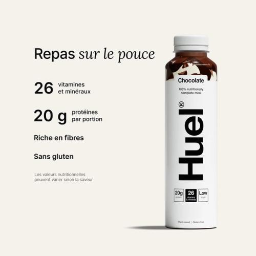 Bouteille de Ready-to-drink avec le message « Complet sur le plan nutritionnel »
