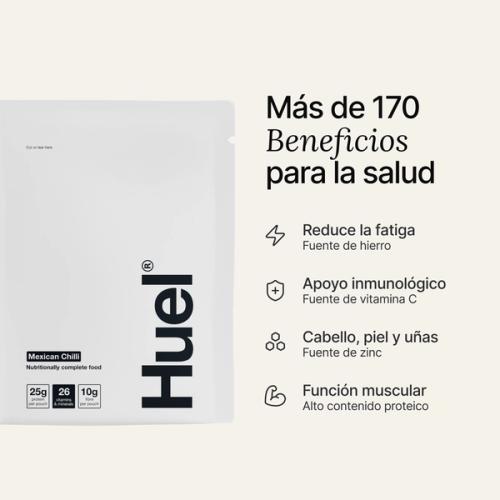 A sachet of Huel Hot & Savoury on a neutral colour background