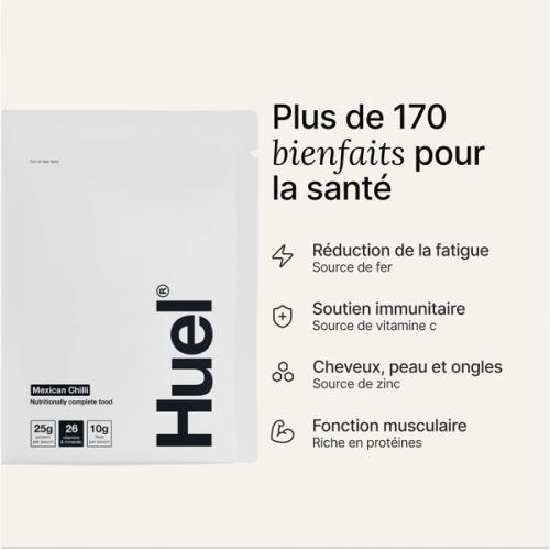 A sachet of Huel Hot & Savoury on a neutral colour background