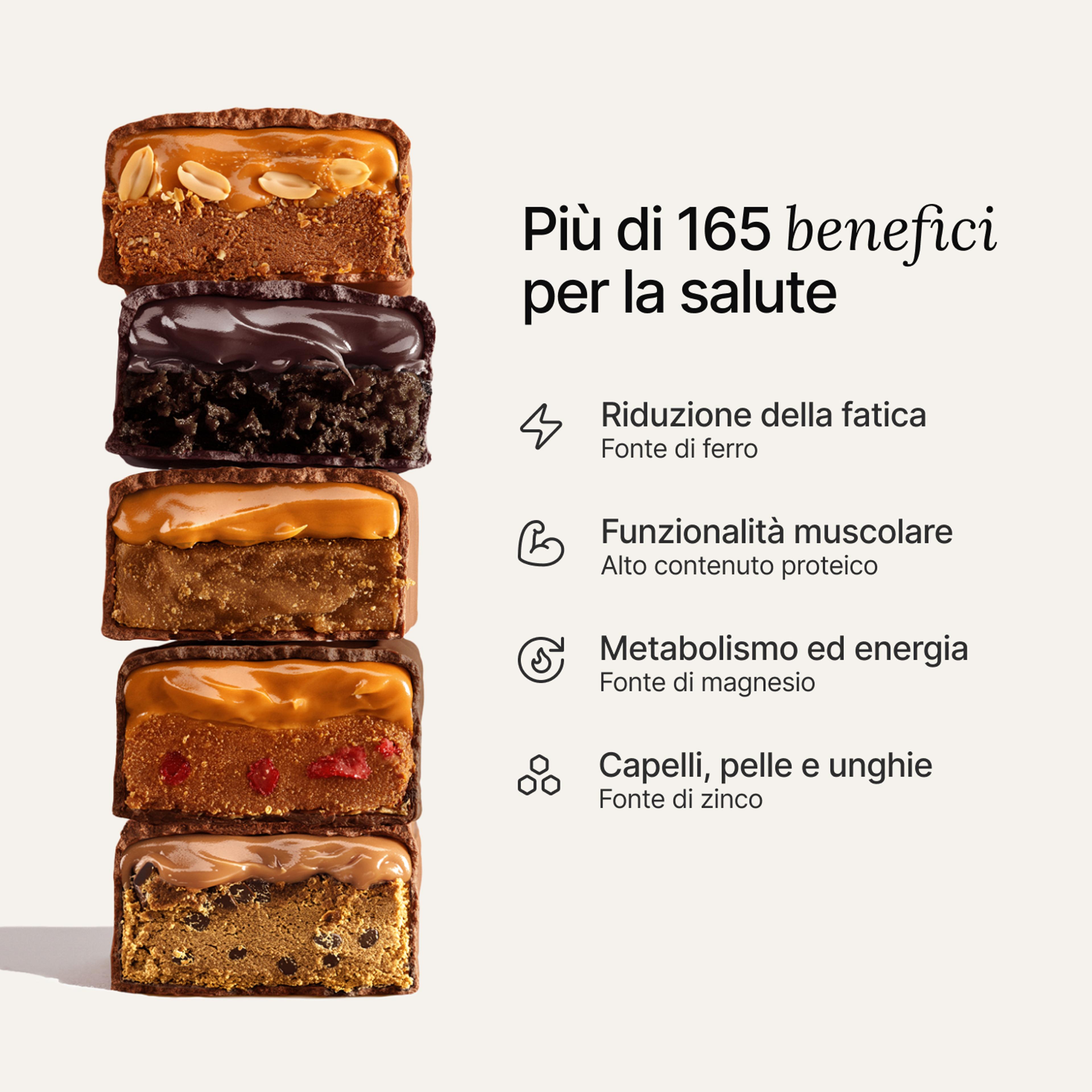 An image of a stack of Huel Complete Nutrition Bars next to text outlining key health benefits