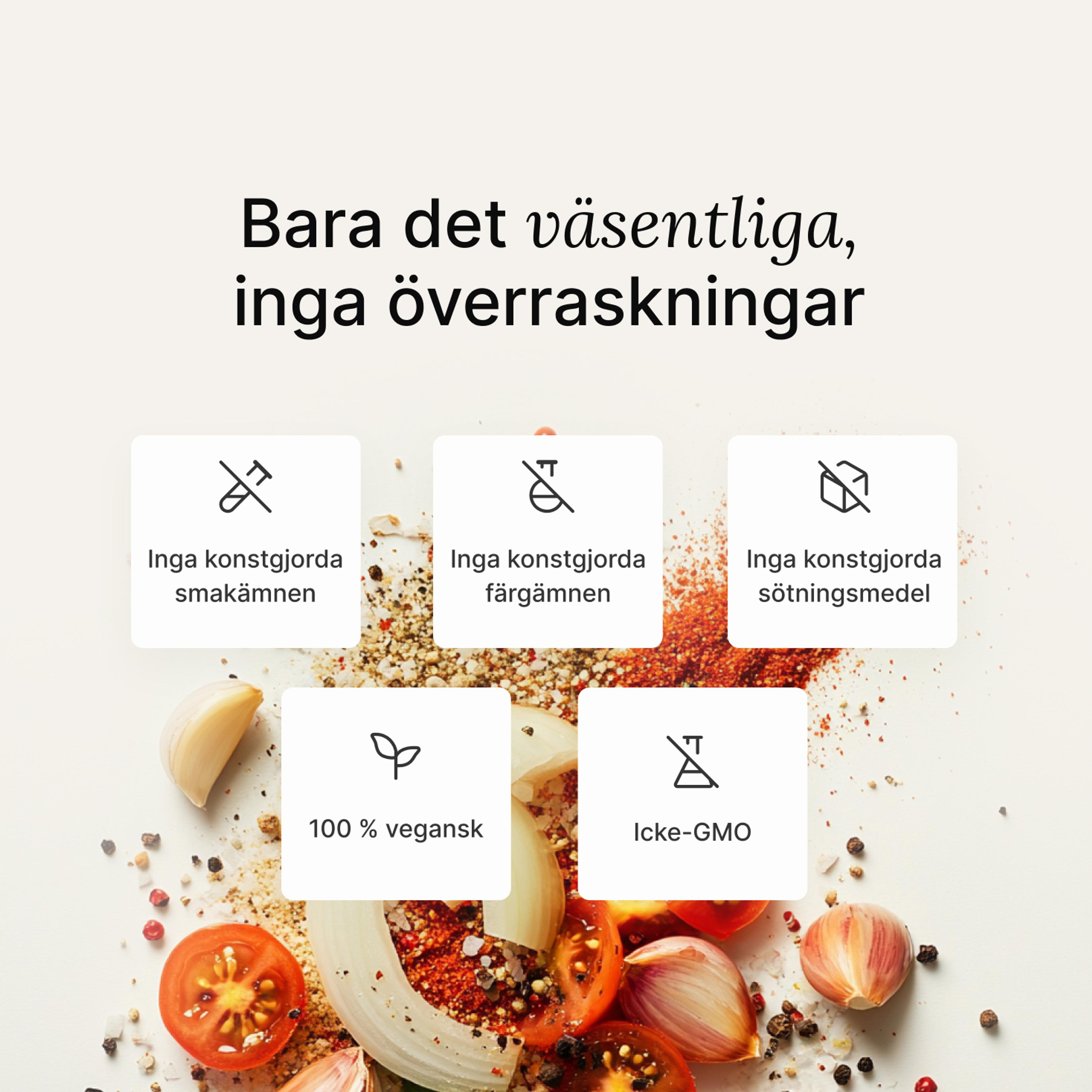 Dried vegetables and herbs blend on a neutral colour background