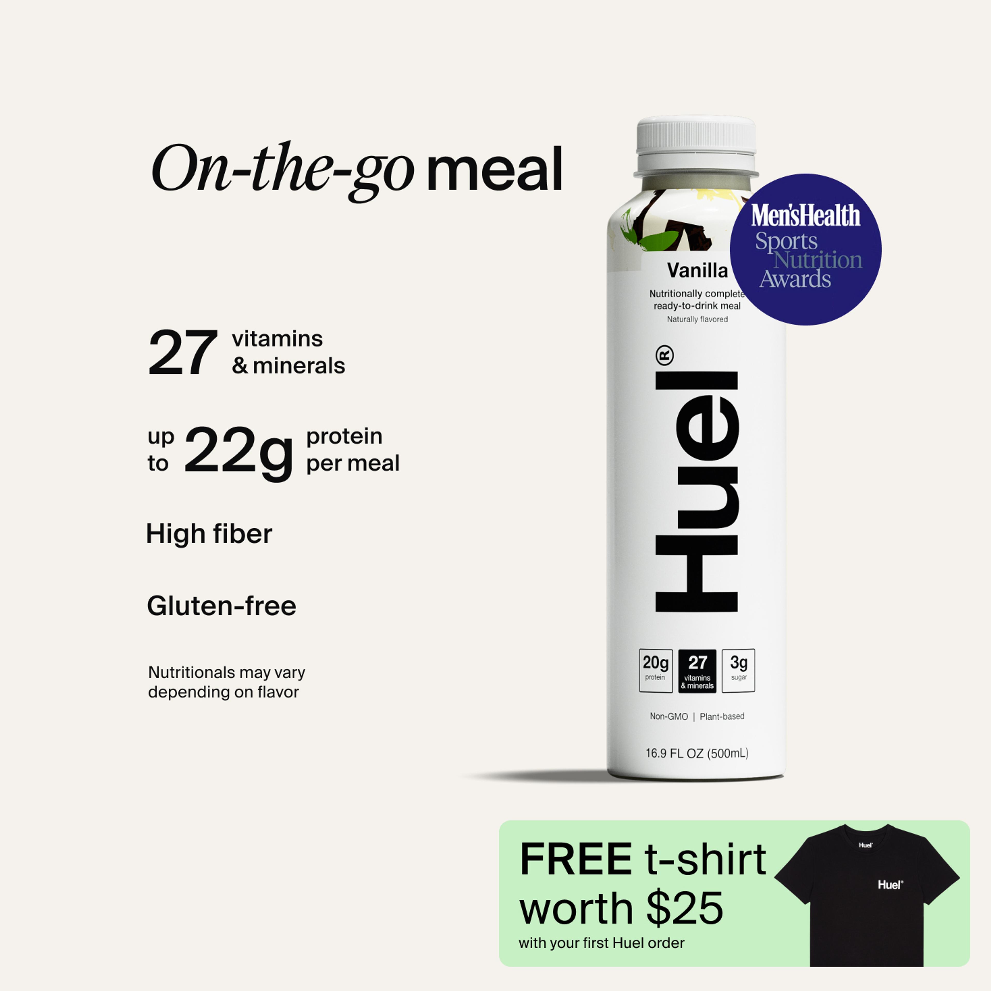 Bottle of Ready-to-drink with Complete Nutrition callouts