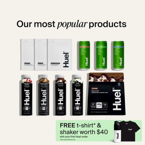 Huel products in the Bestseller Bundle