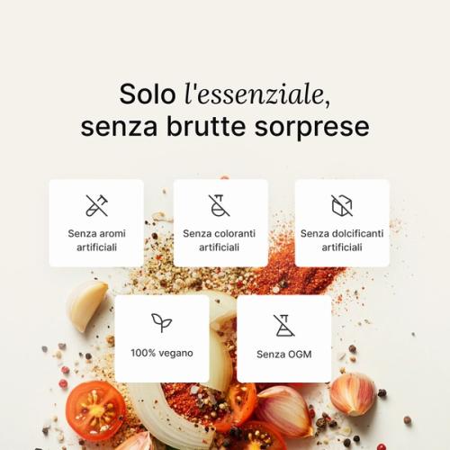 Dried vegetables and herbs blend on a neutral colour background