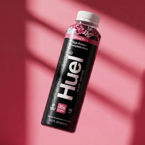 Huel Mixed Berry Black Edition RTD bottle 