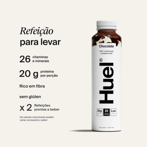 A bottle of Chocolate Huel Ready-to-drink high-protein meal drink