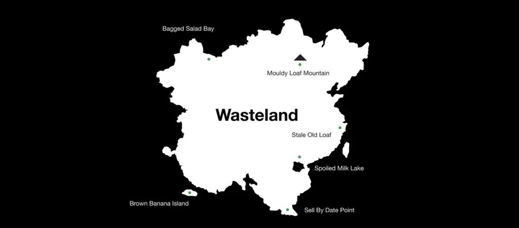 an image of the outline of a country named wasteland