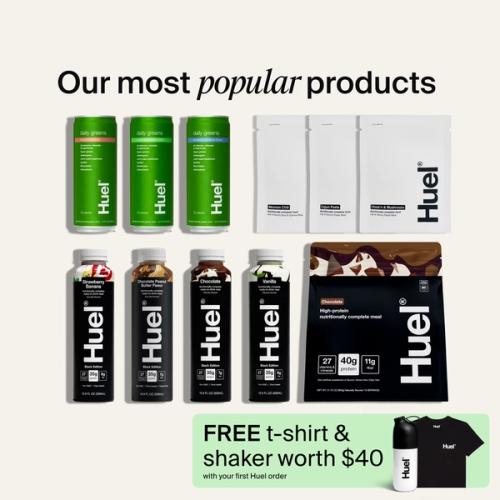 Huel products in the Bestseller Bundle