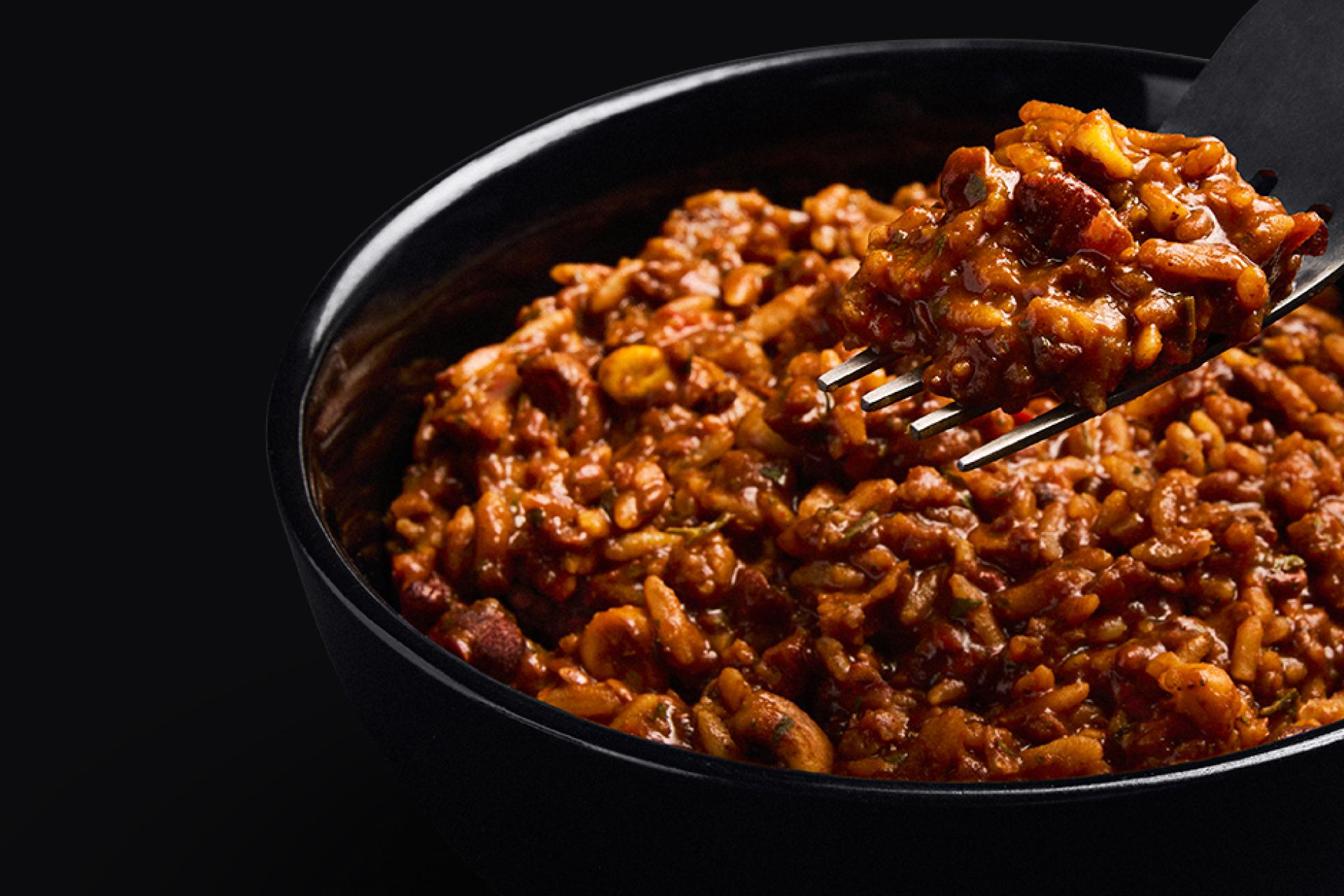 Skål med Hot & Savoury-pasta