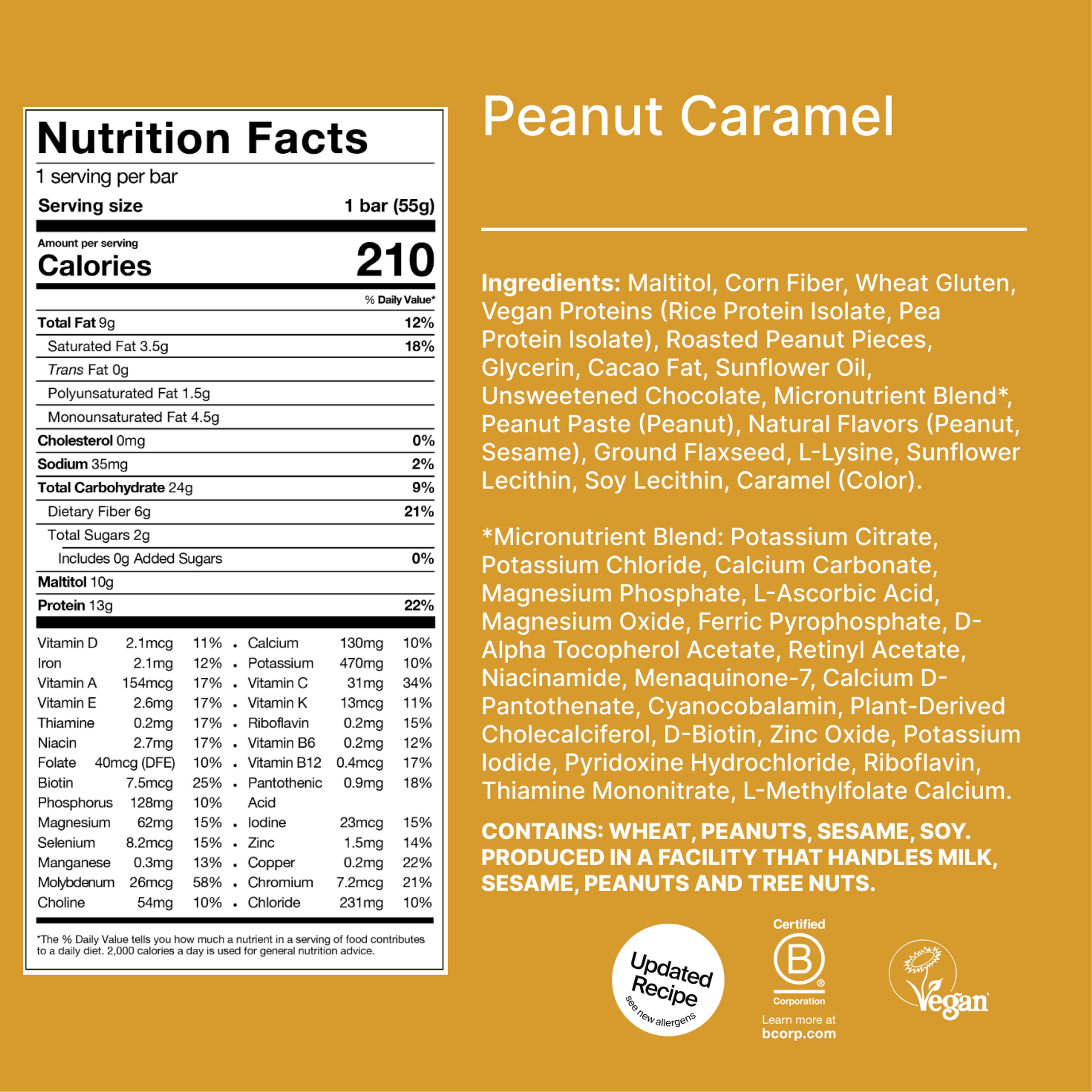 The back-of-pack label of a Huel Complete Nutrition Bar accompanied by images of ingredients