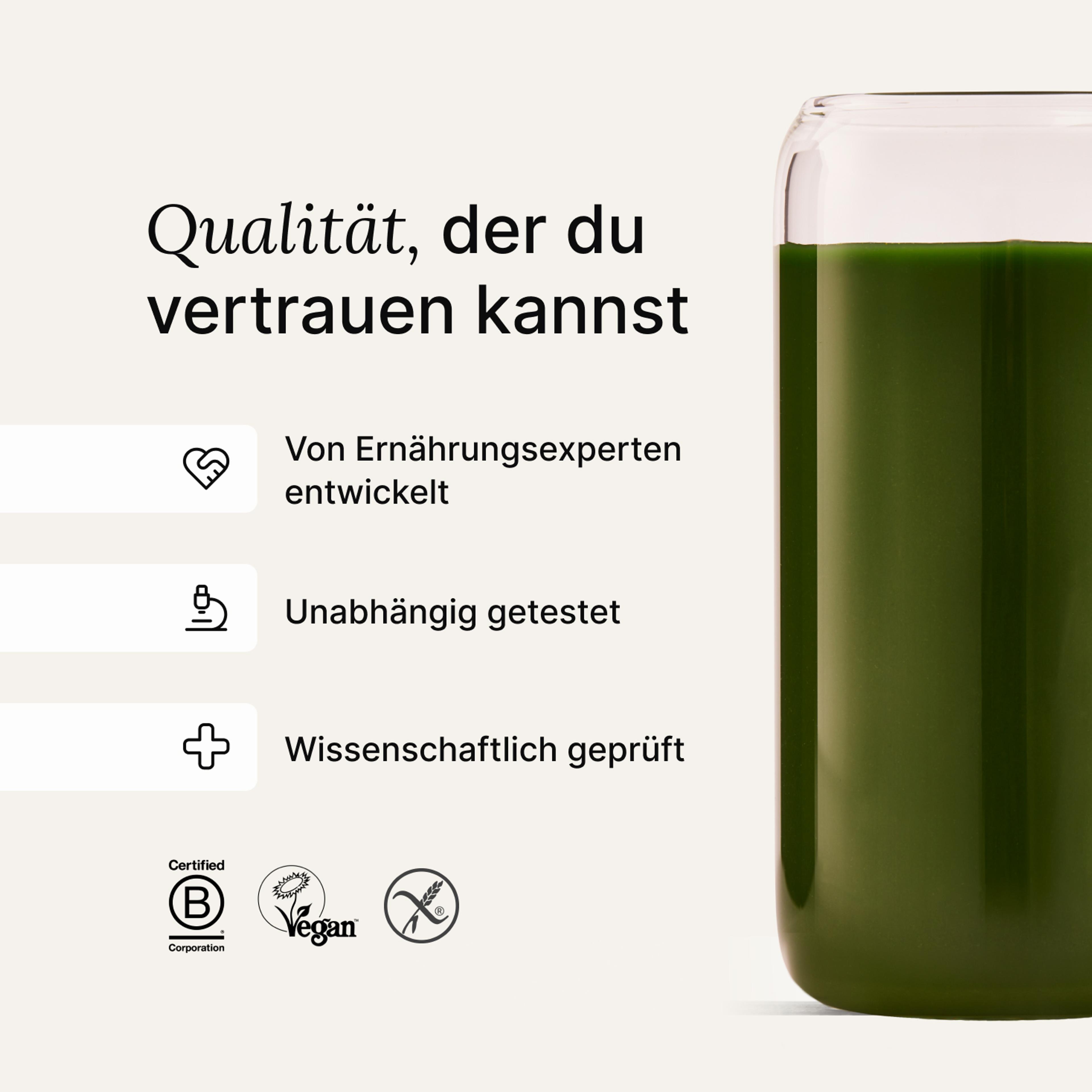 A formula you can trust- Developed by expert nutritionists, rigorously tested, backed by science 