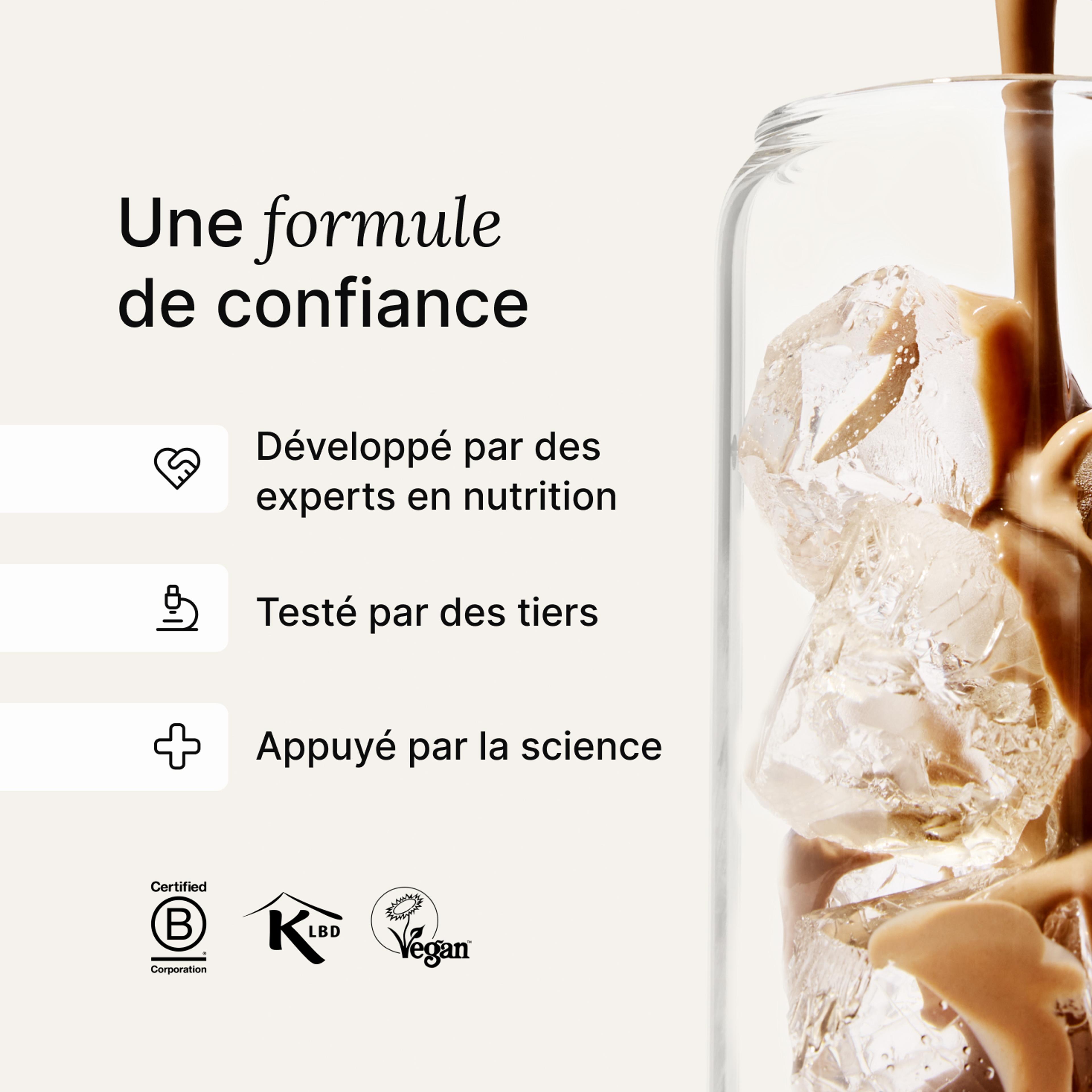 Image de Huel RTD versé dans un verre 
