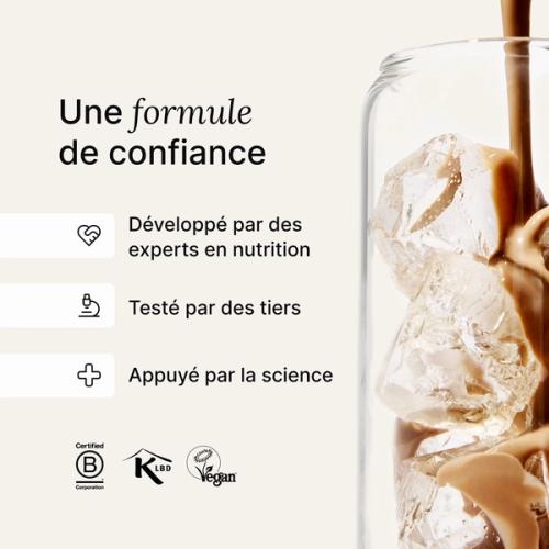 Image de Huel RTD versé dans un verre 