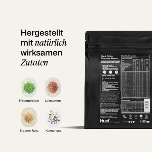 Black Edition Pulver Packungsrückseite mit Zutaten