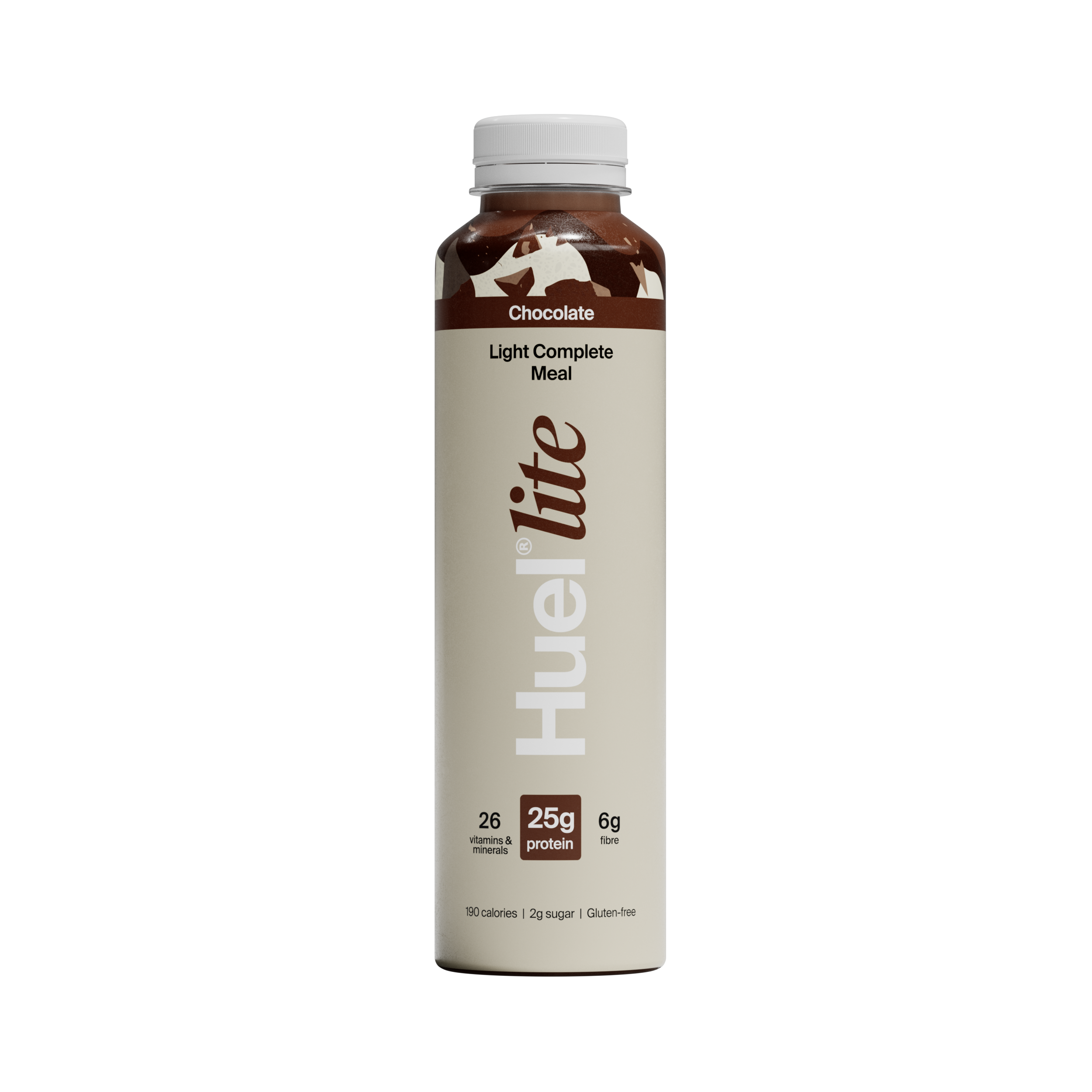 A bottle of mango flavoured Huel Lite ready-to-drink