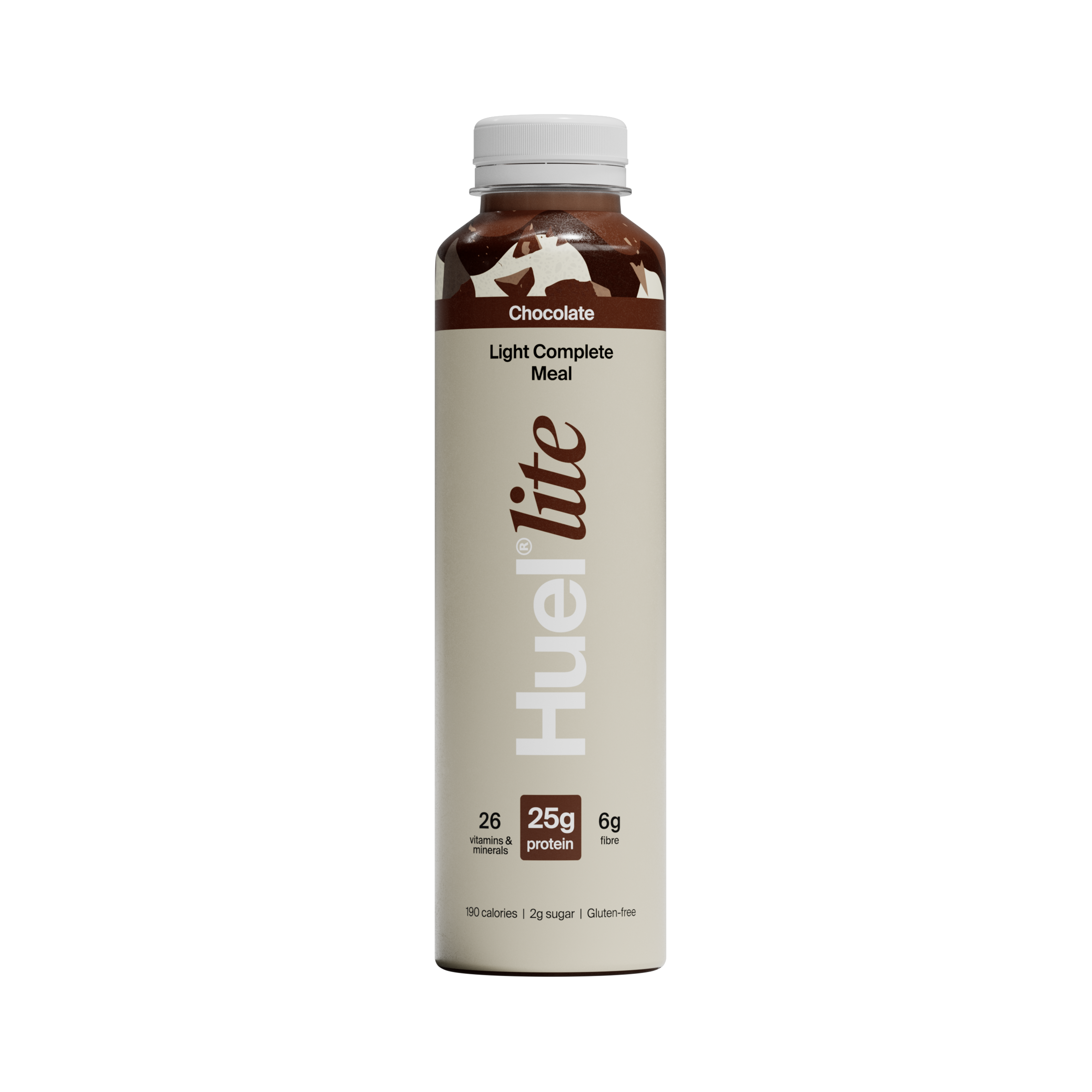 A bottle of mango flavoured Huel Lite ready-to-drink