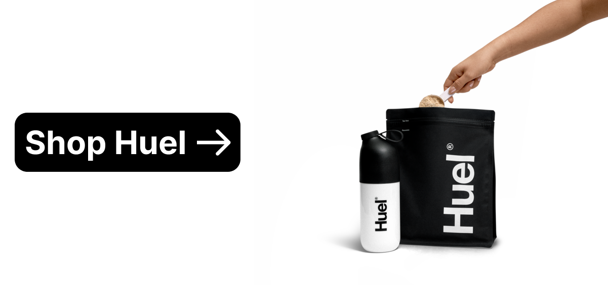 Shop Huel - Blog CTA - Black Edition Pouch and Huel Shaker