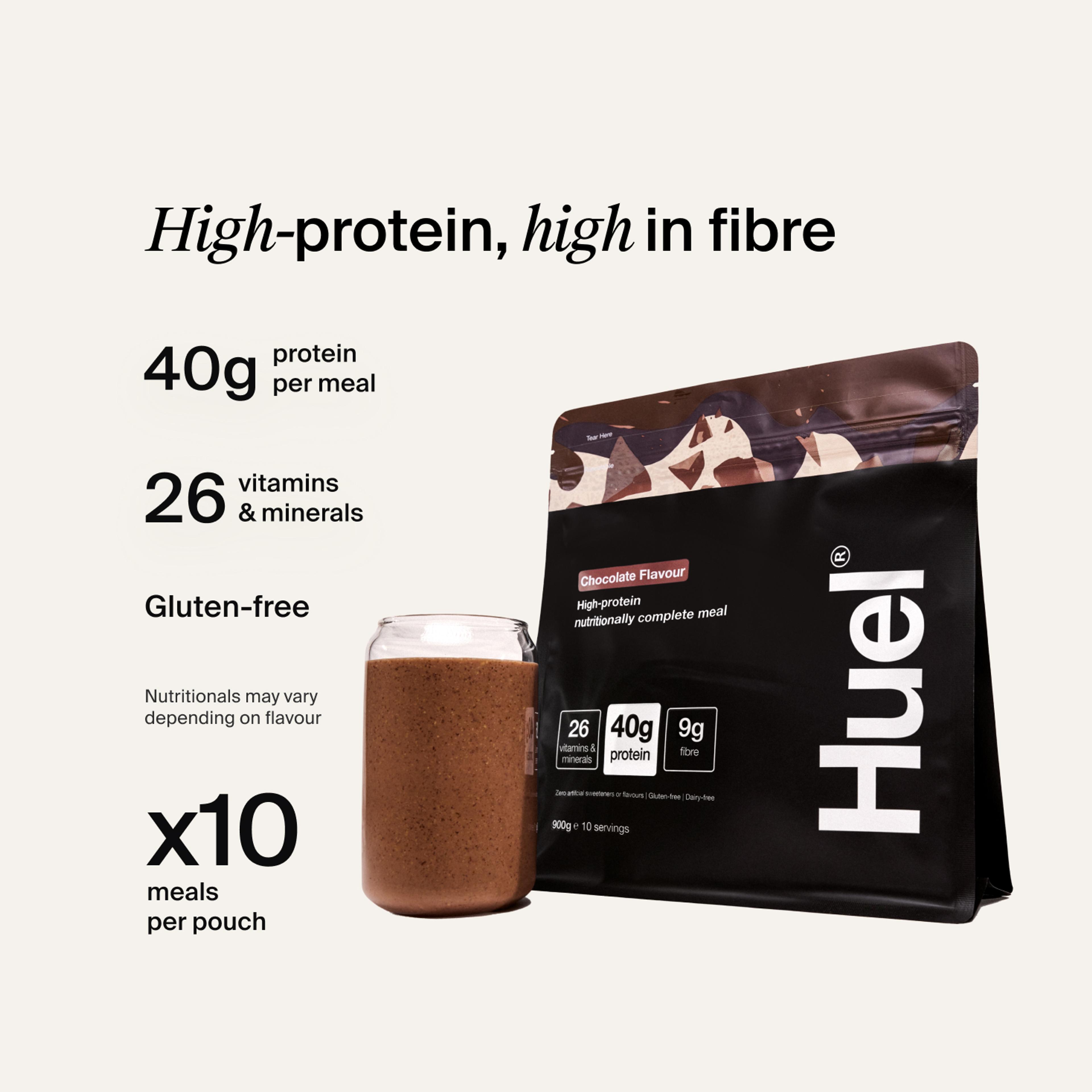 A bag of Huel Black Edition meal powder 