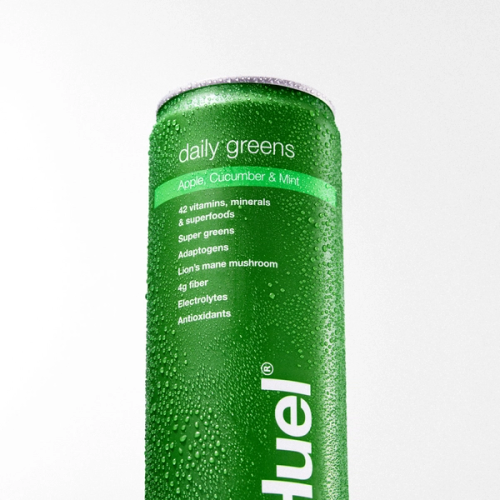 Close up of a Daily Greens Ready-to-drink can