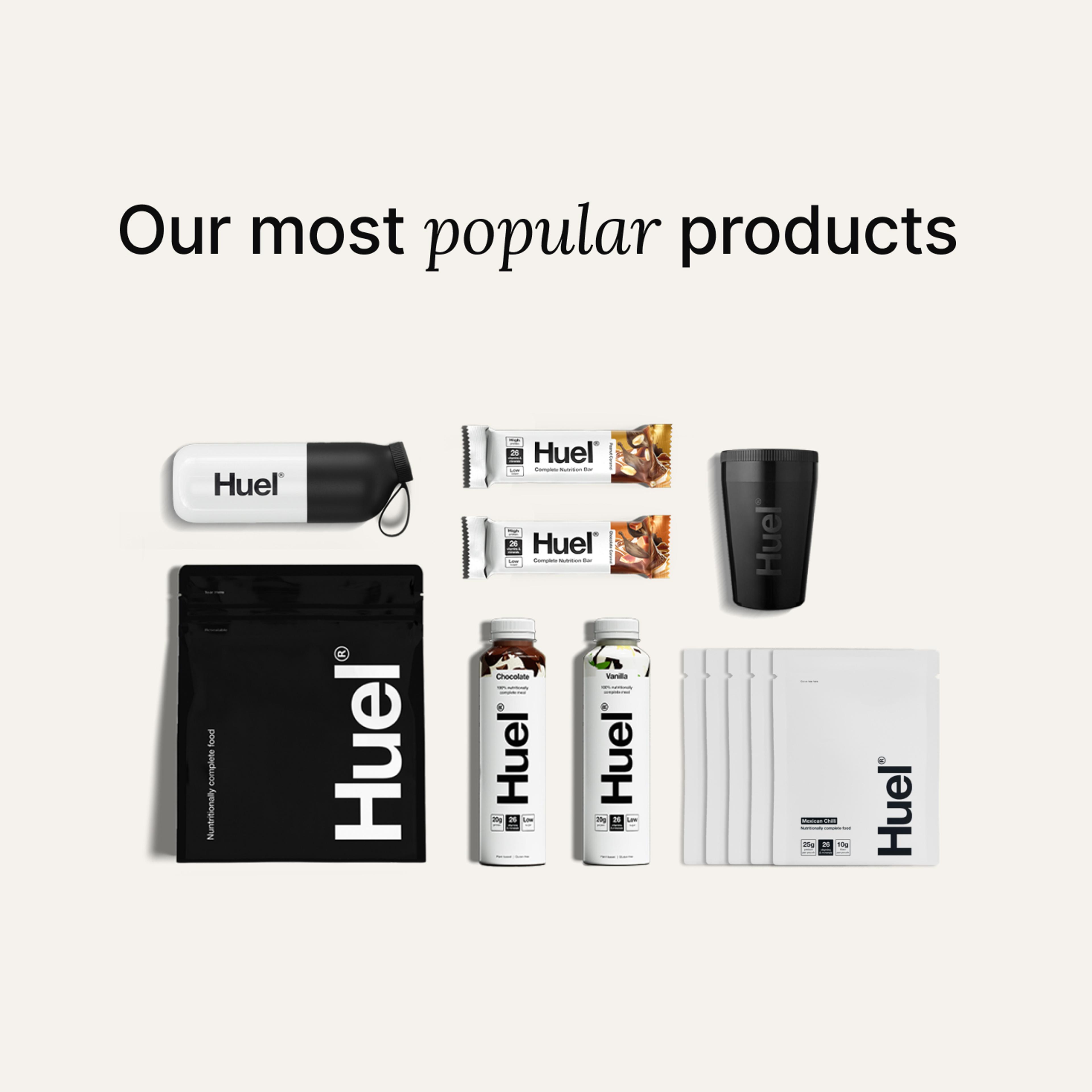 Huel products in the Bestseller Bundle