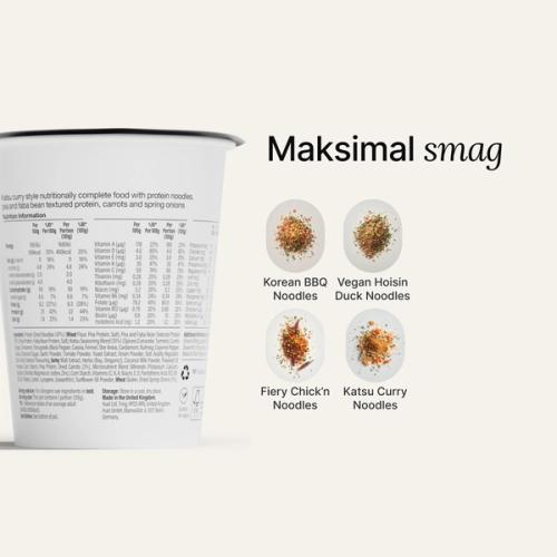 Nærbillede af Hot & Savoury-bæger