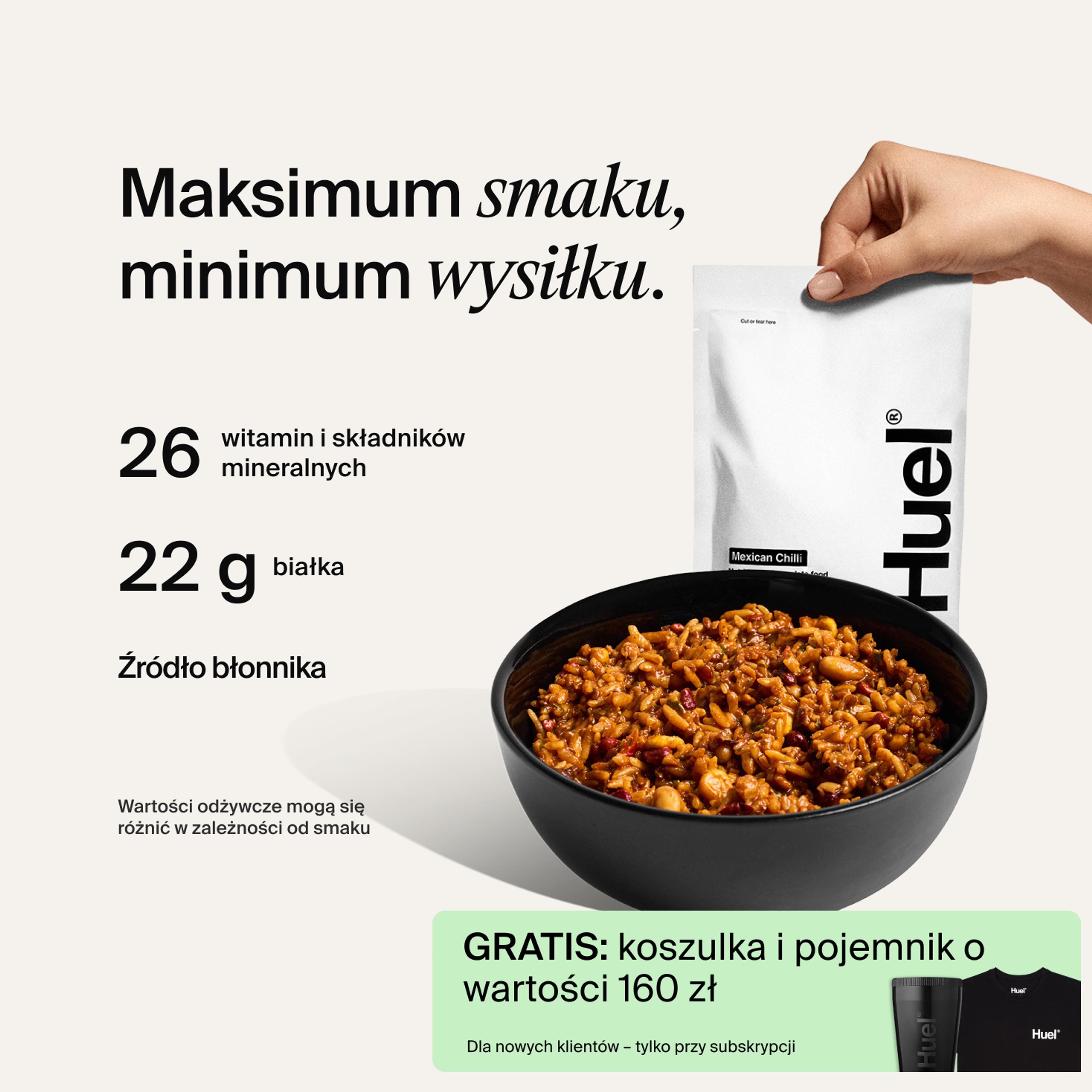 Bowl of Hot & Savoury with Complete Nutrition callouts