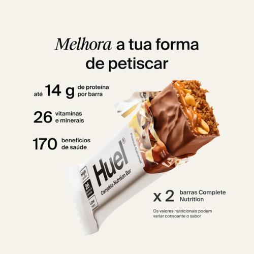 An image of a Huel Complete Nutrition protein bar in a ripped wrapper