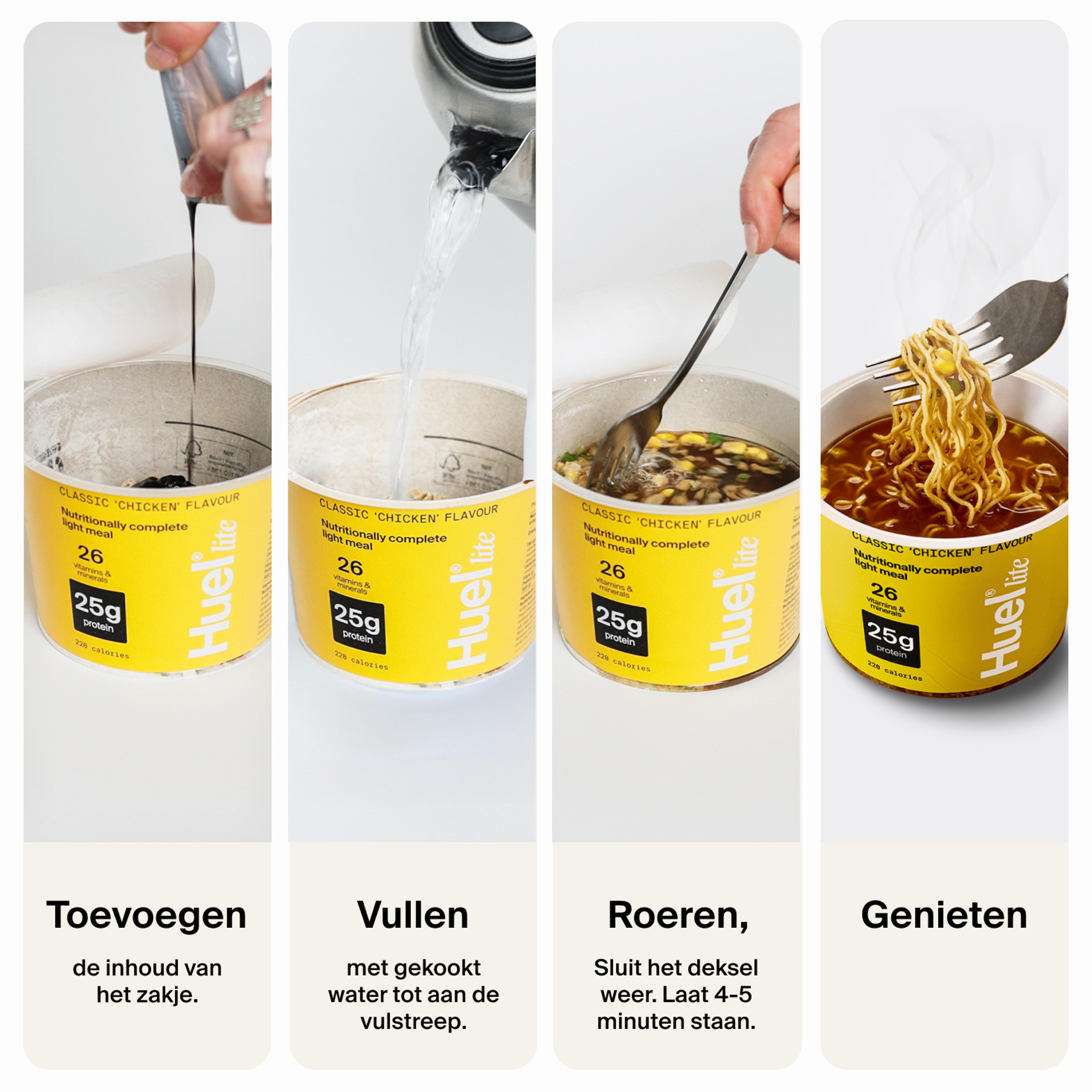 Een stapsgewijze handleiding voor het maken van Huel Lite Ramen