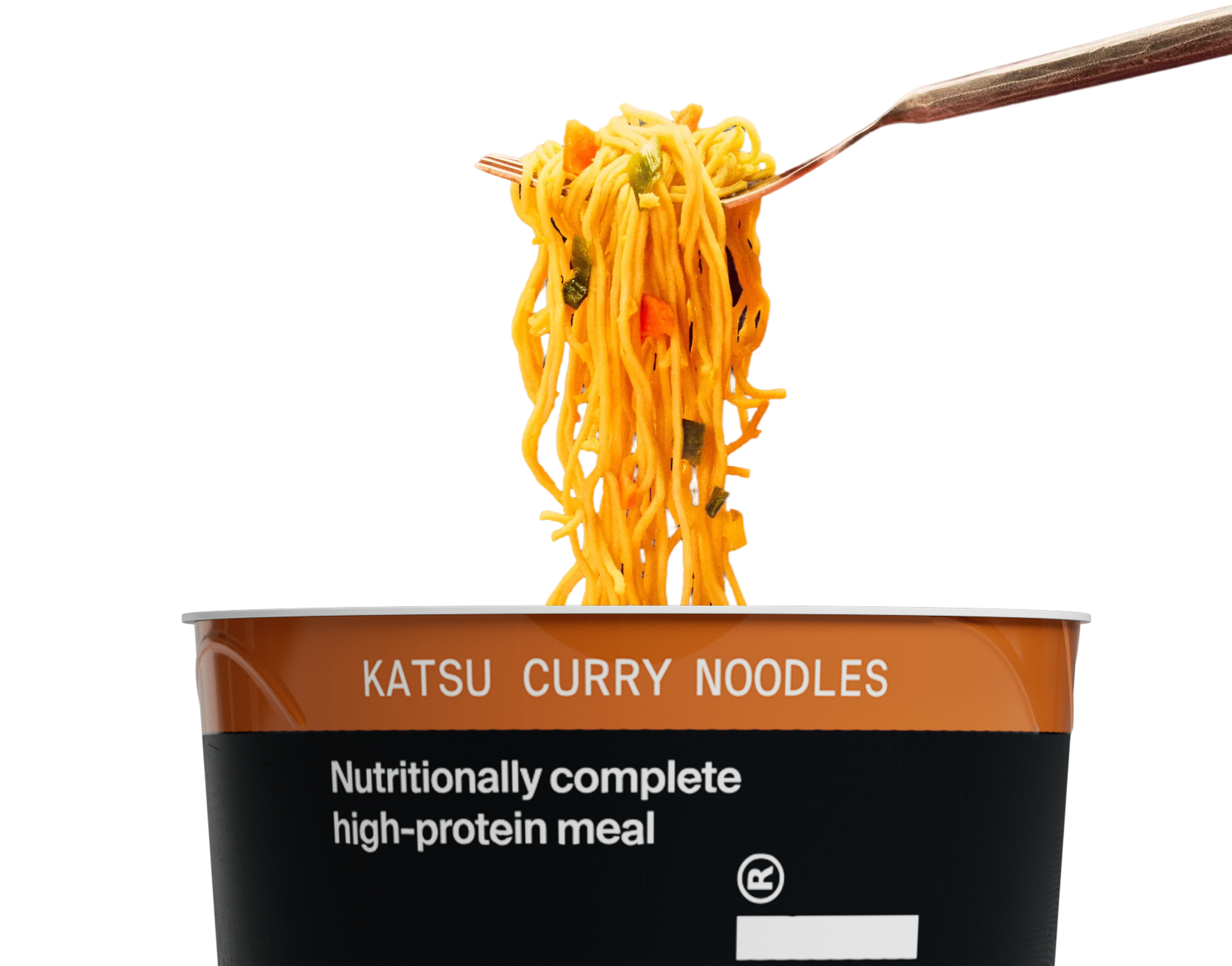 A pot of Huel Black Edition Ramen in Katsu Curry flavour