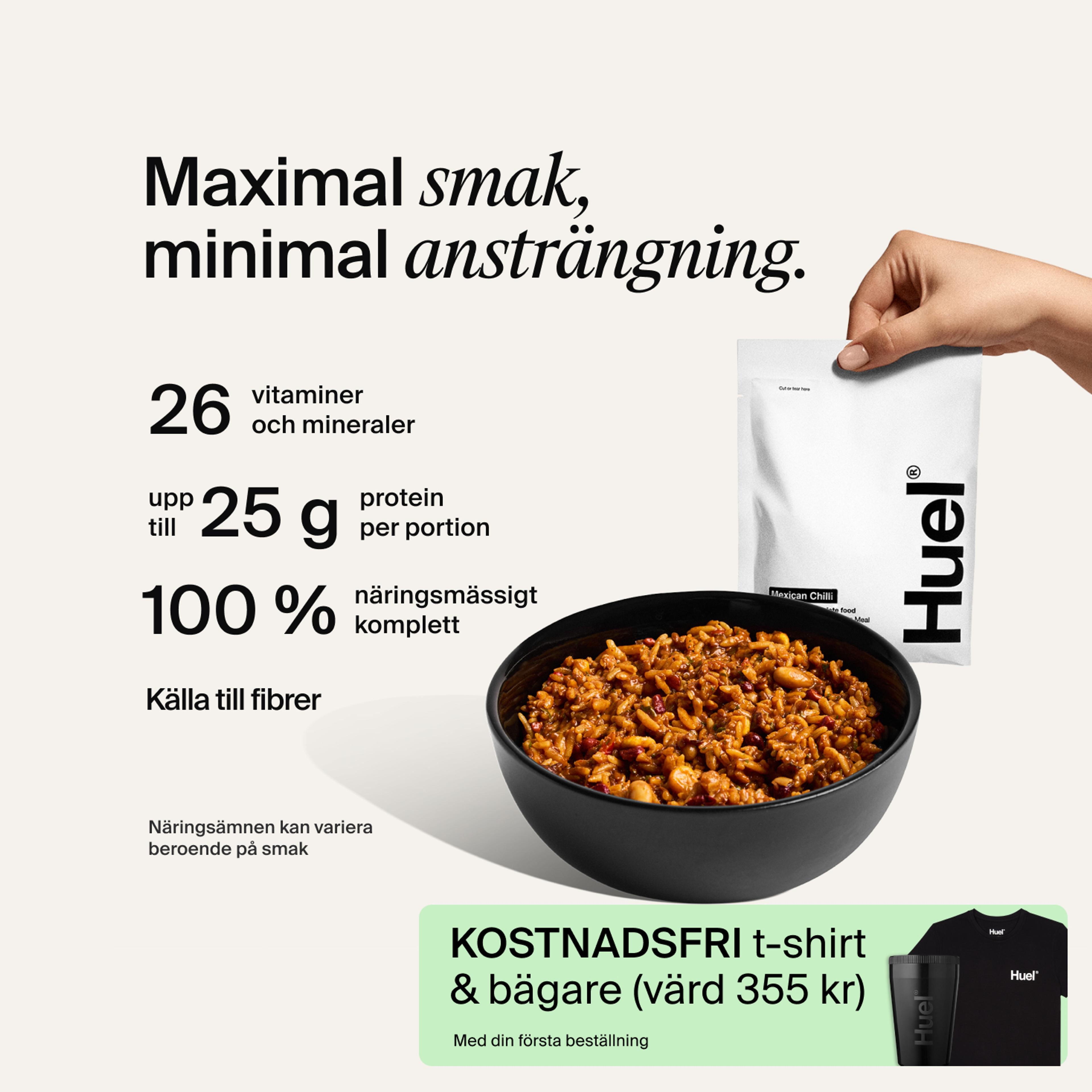 Bowl of Hot & Savoury with Complete Nutrition callouts