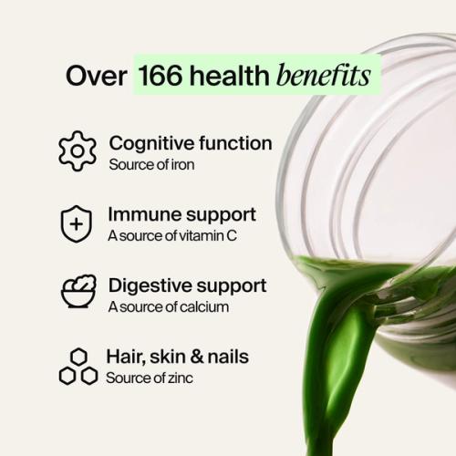 Health benefits like cognitive function, immune support, digestive support, and hair/skin/nails