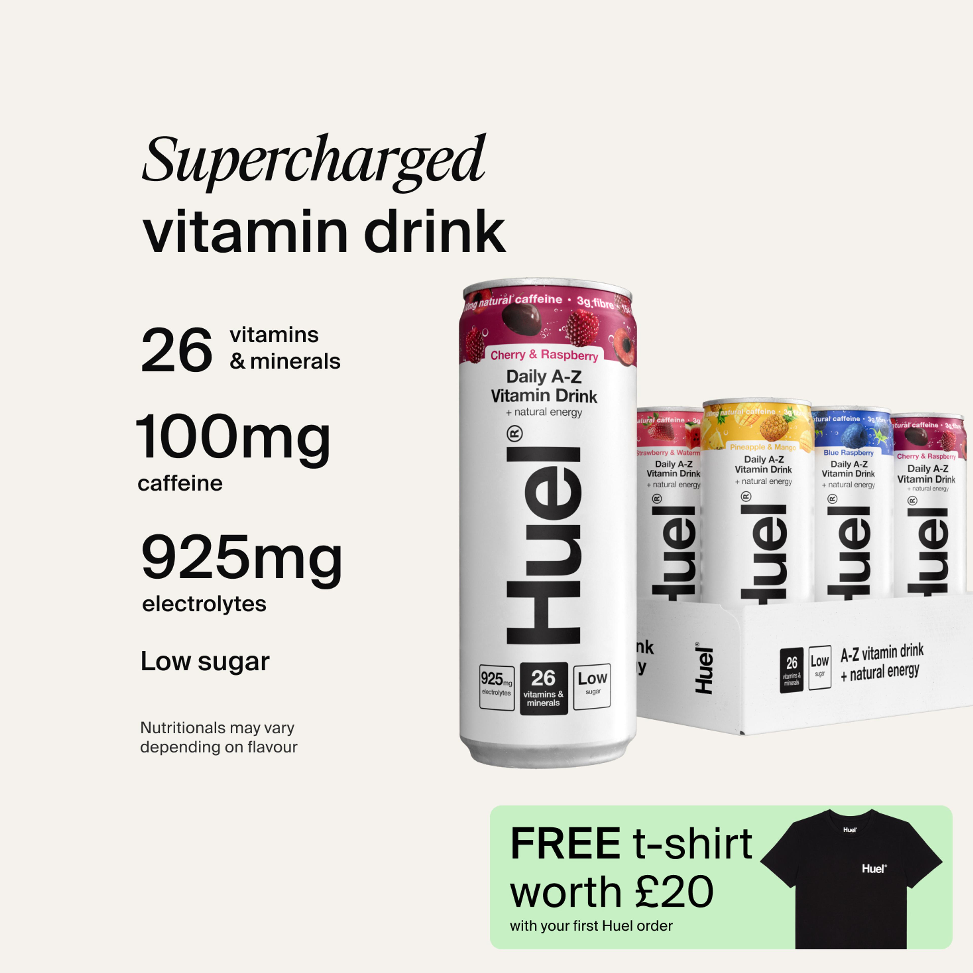 Supercharged vitamin drink