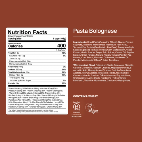Nutritional information 