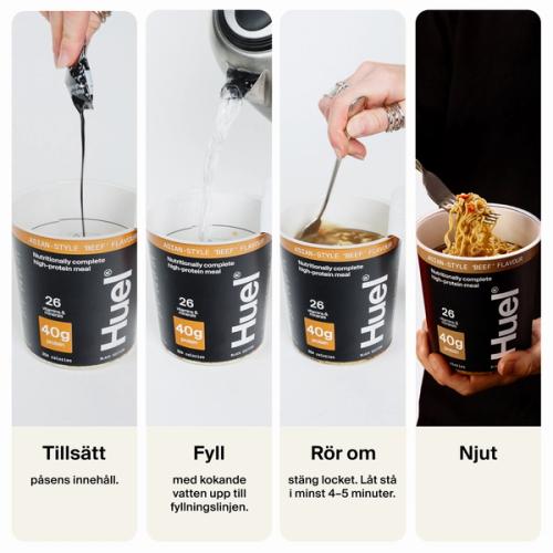 A step-by-step guide for making Huel Black Edition Ramen