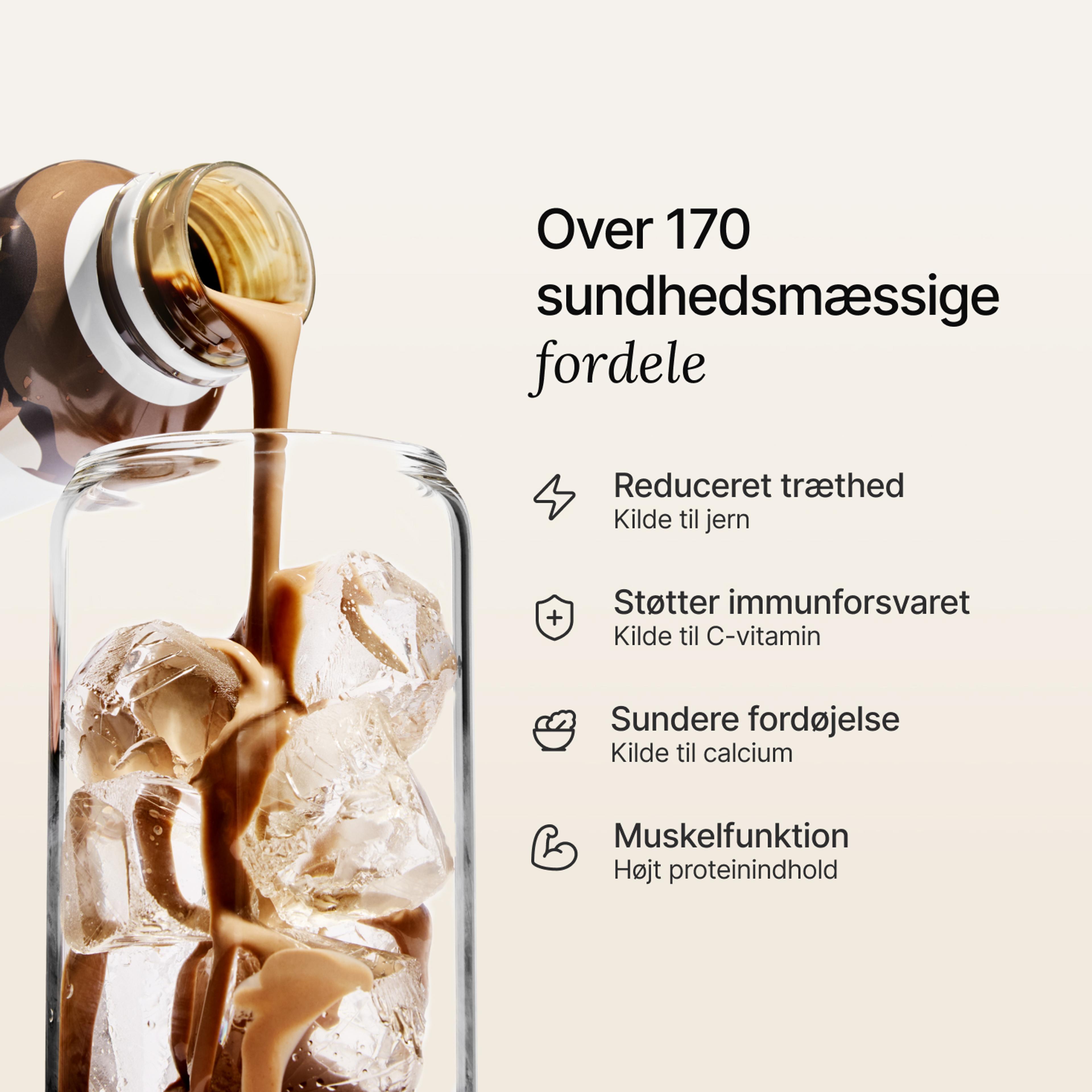 Vanilje, der kommer ud af en Ready-to-drink-flaske