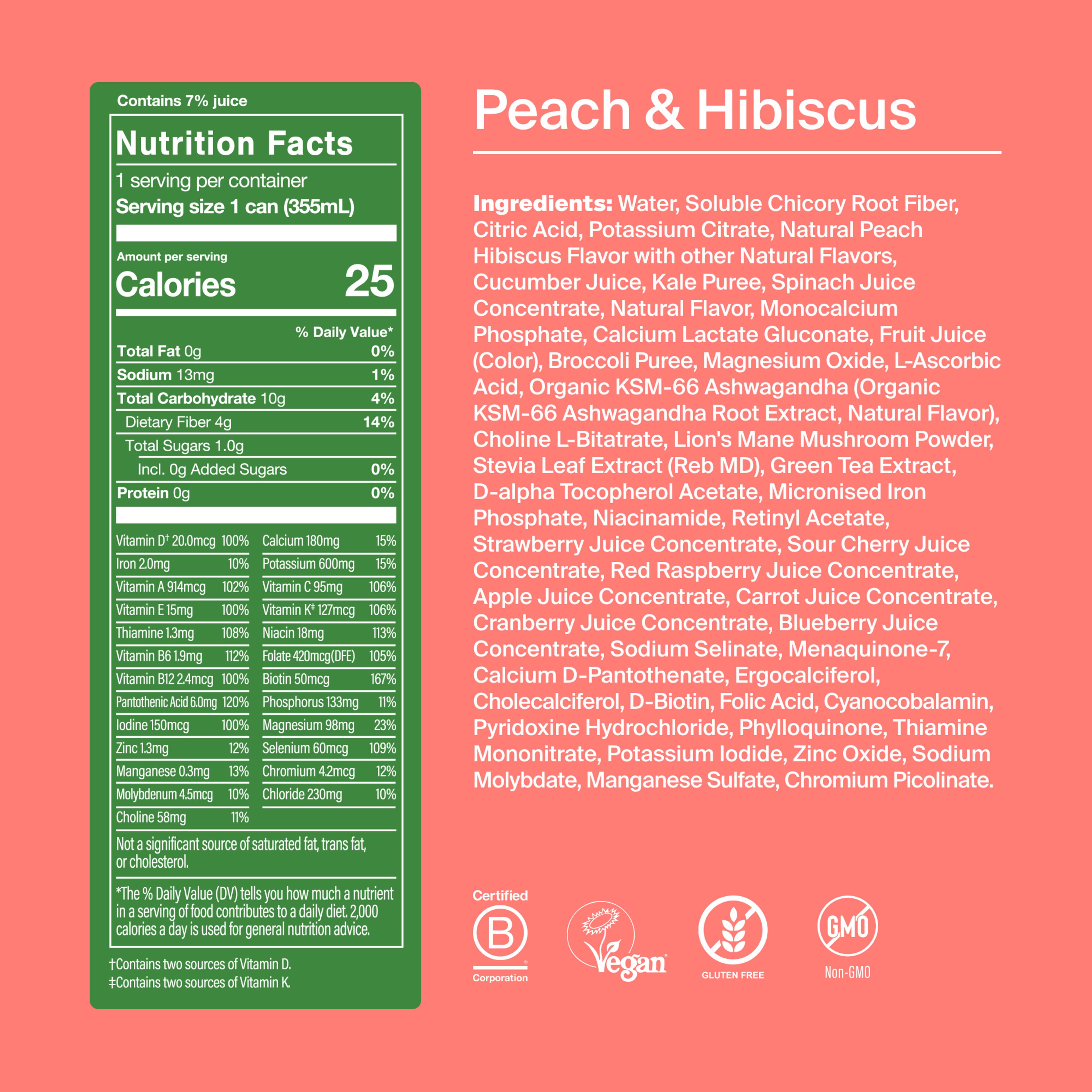 The back of the can with flavour call outs