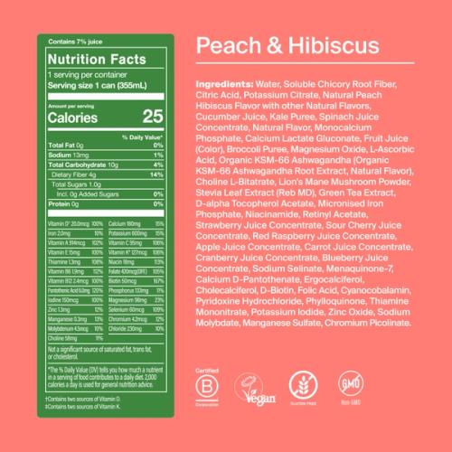 The back of the can with flavour call outs