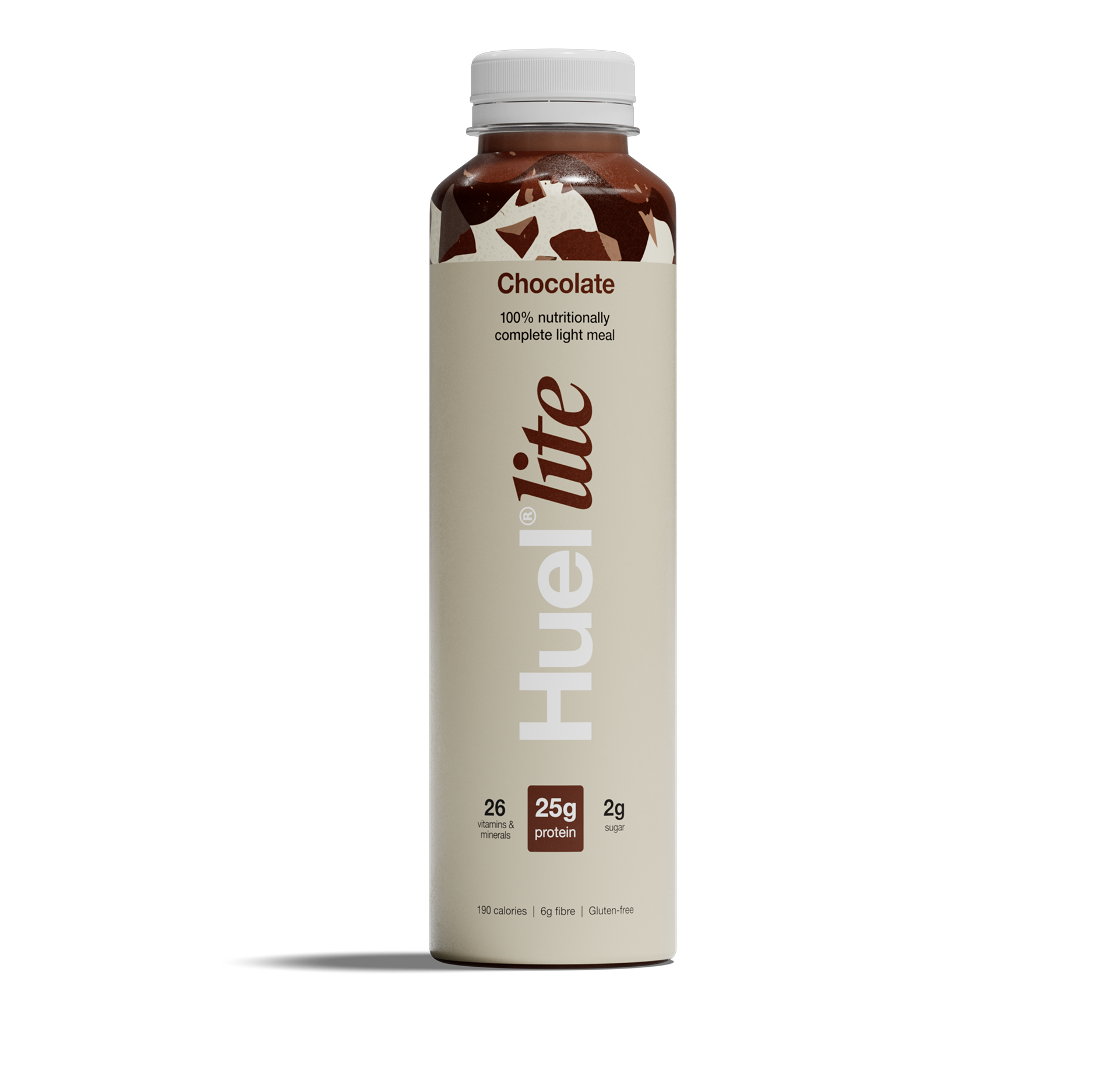 A bottle of mango flavoured Huel Lite ready-to-drink