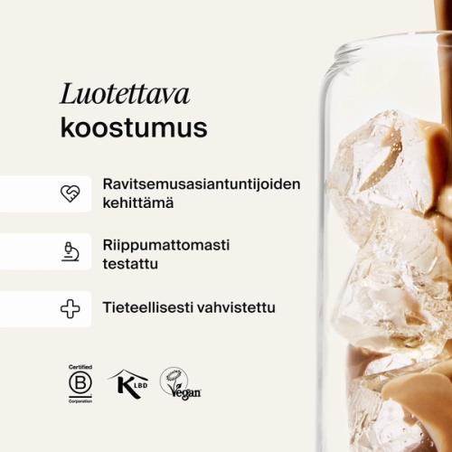 An image of Huel RTD being poured into a glass 