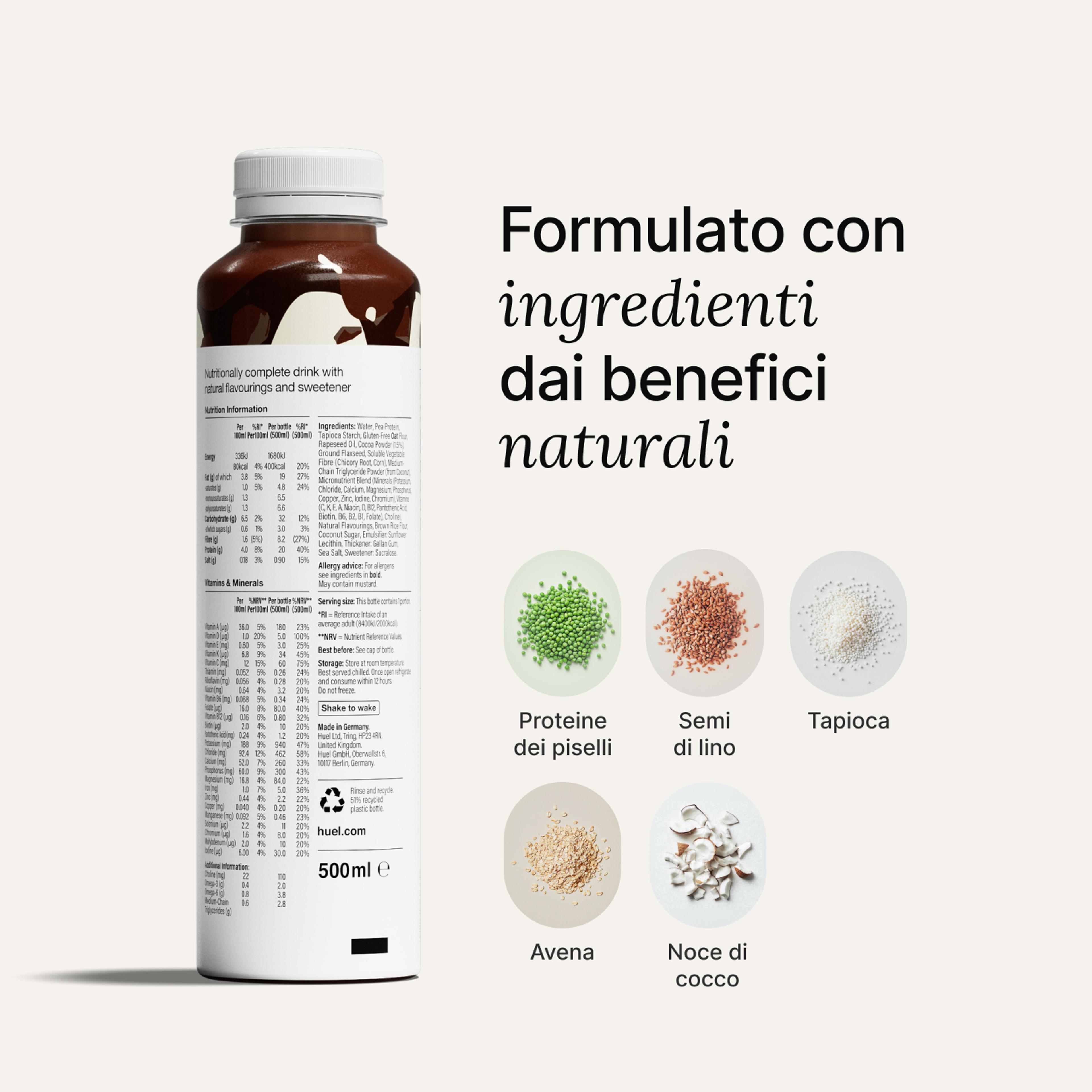 Vaniglia che fuoriesce dalla bottiglia di Ready-to-drink