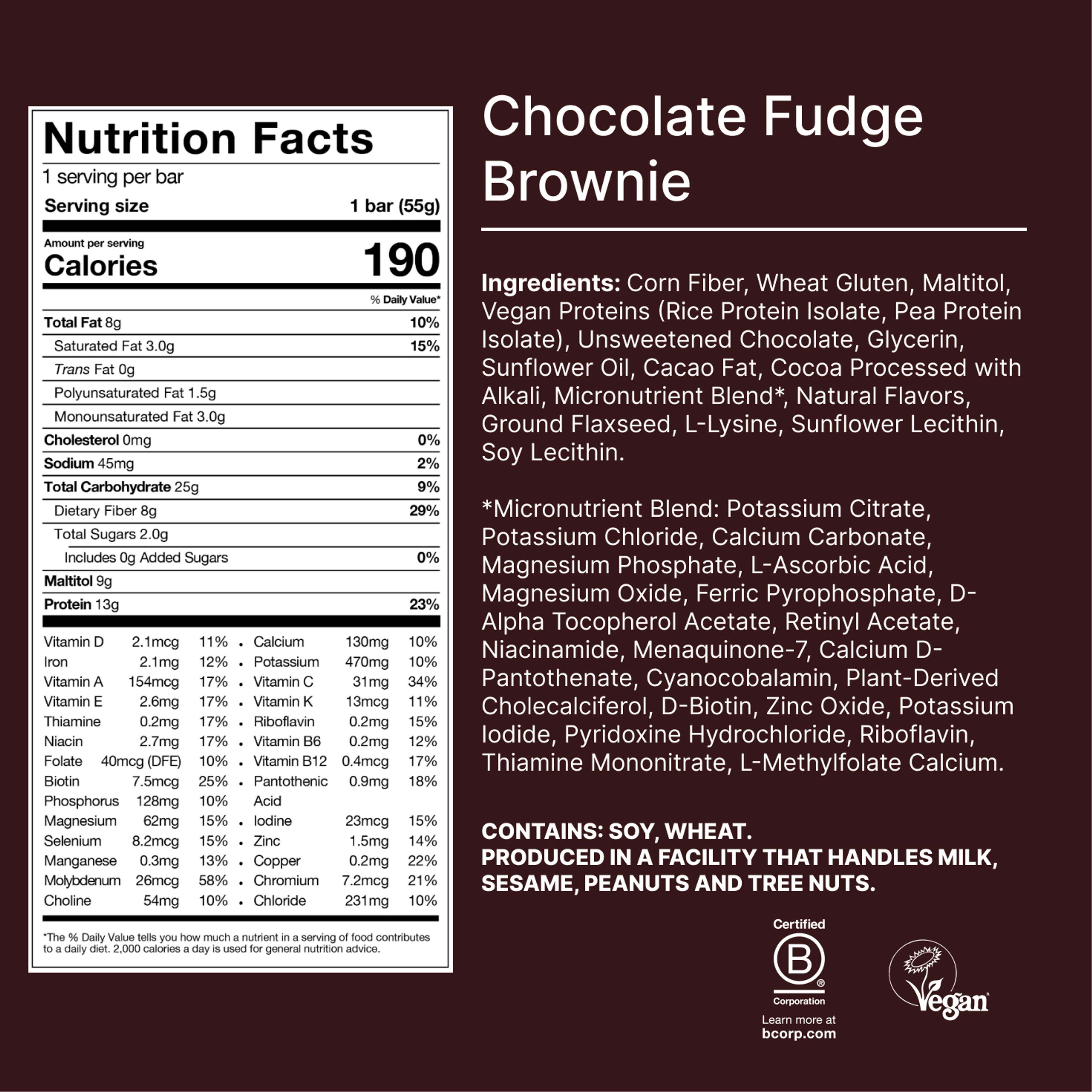 The back-of-pack label of a Huel Complete Nutrition Bar accompanied by images of ingredients