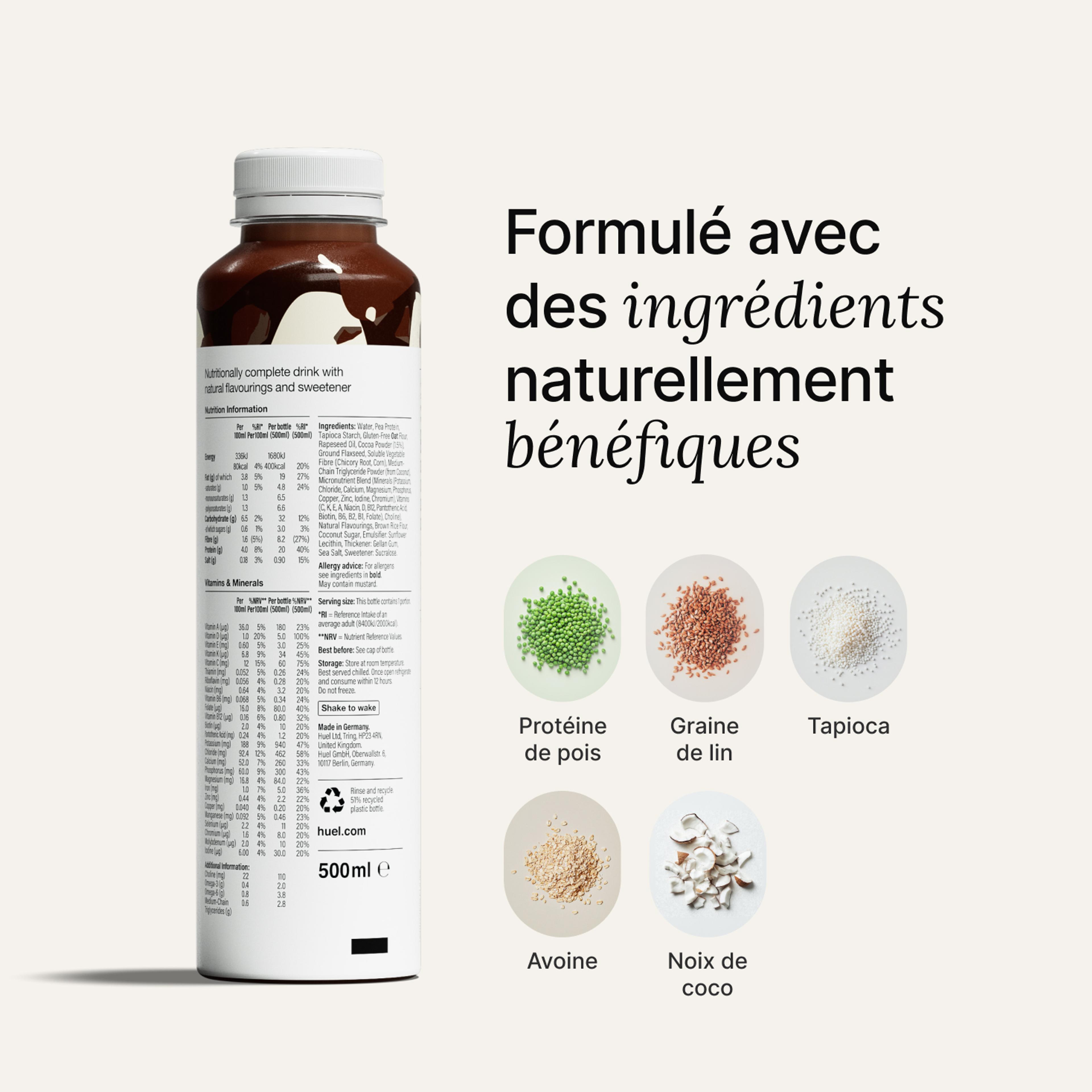 Vanille sortant d'une bouteille de Ready-to-drink