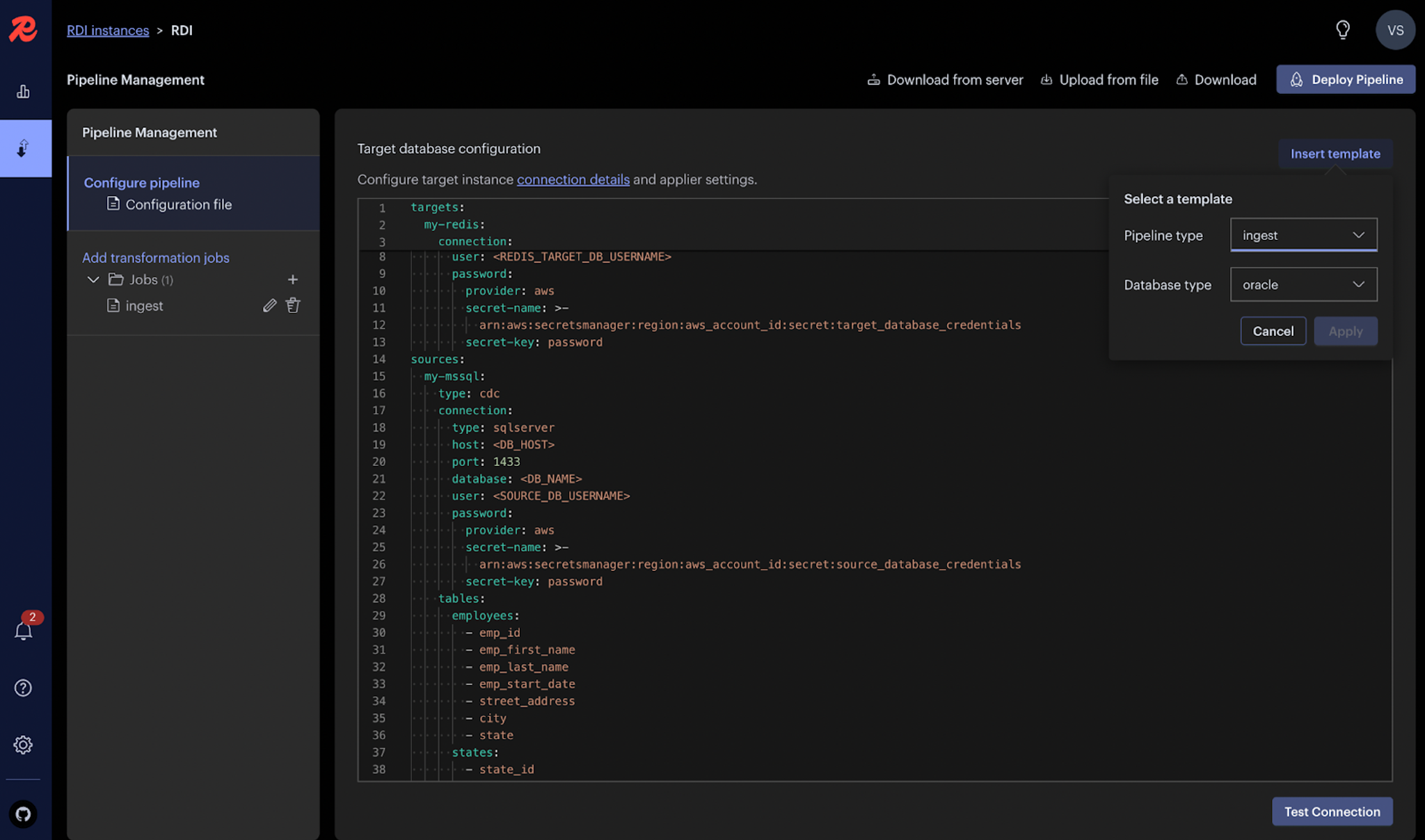 Redis Insight Set Redis Insight makes RDI even simpler | Redis