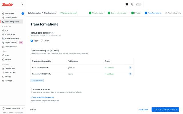 Redis Data Integration (RDI) — Real-time data, Redis fast