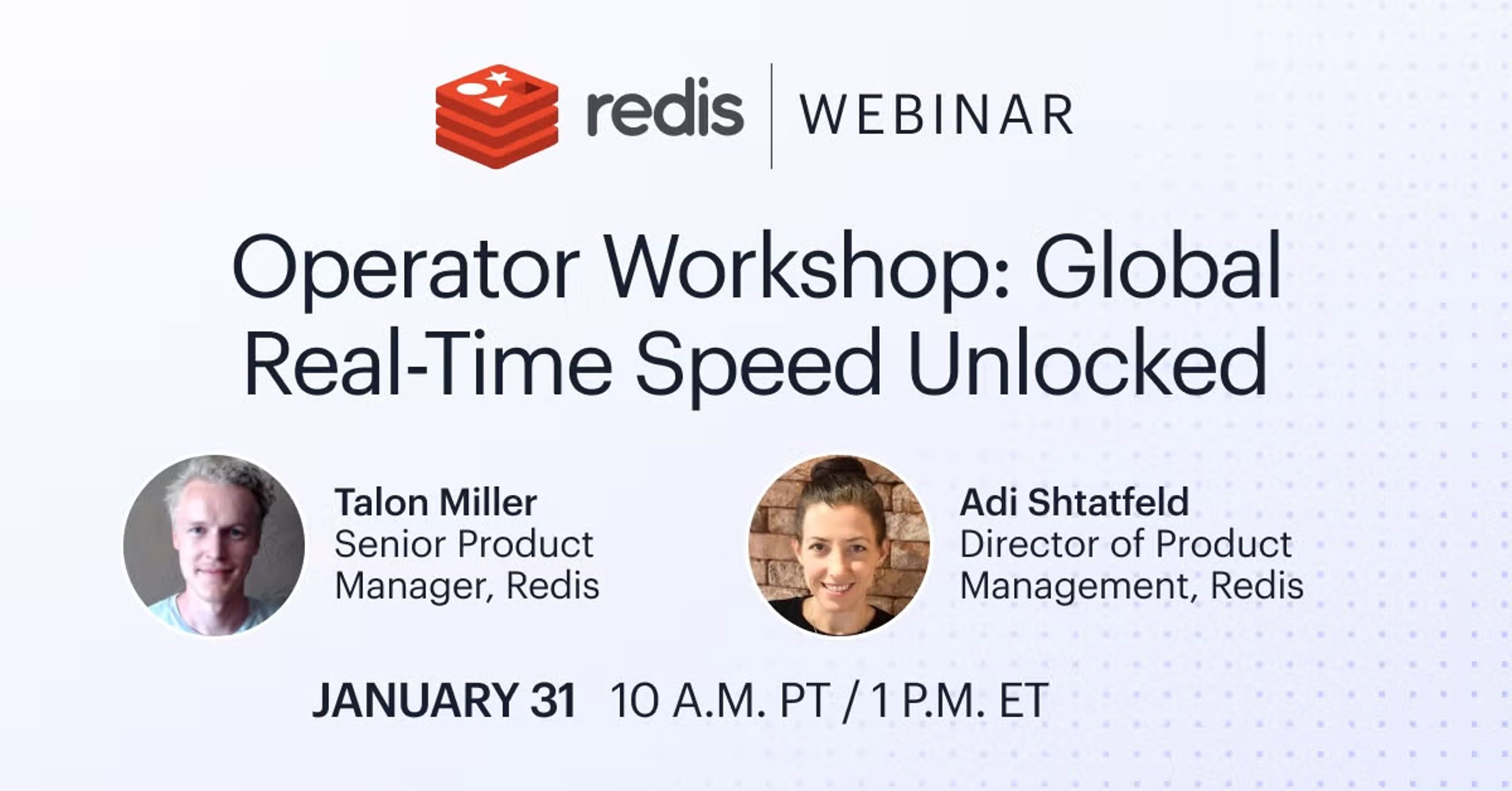 Operator Workshop: Global Real-Time Speed Unlocked