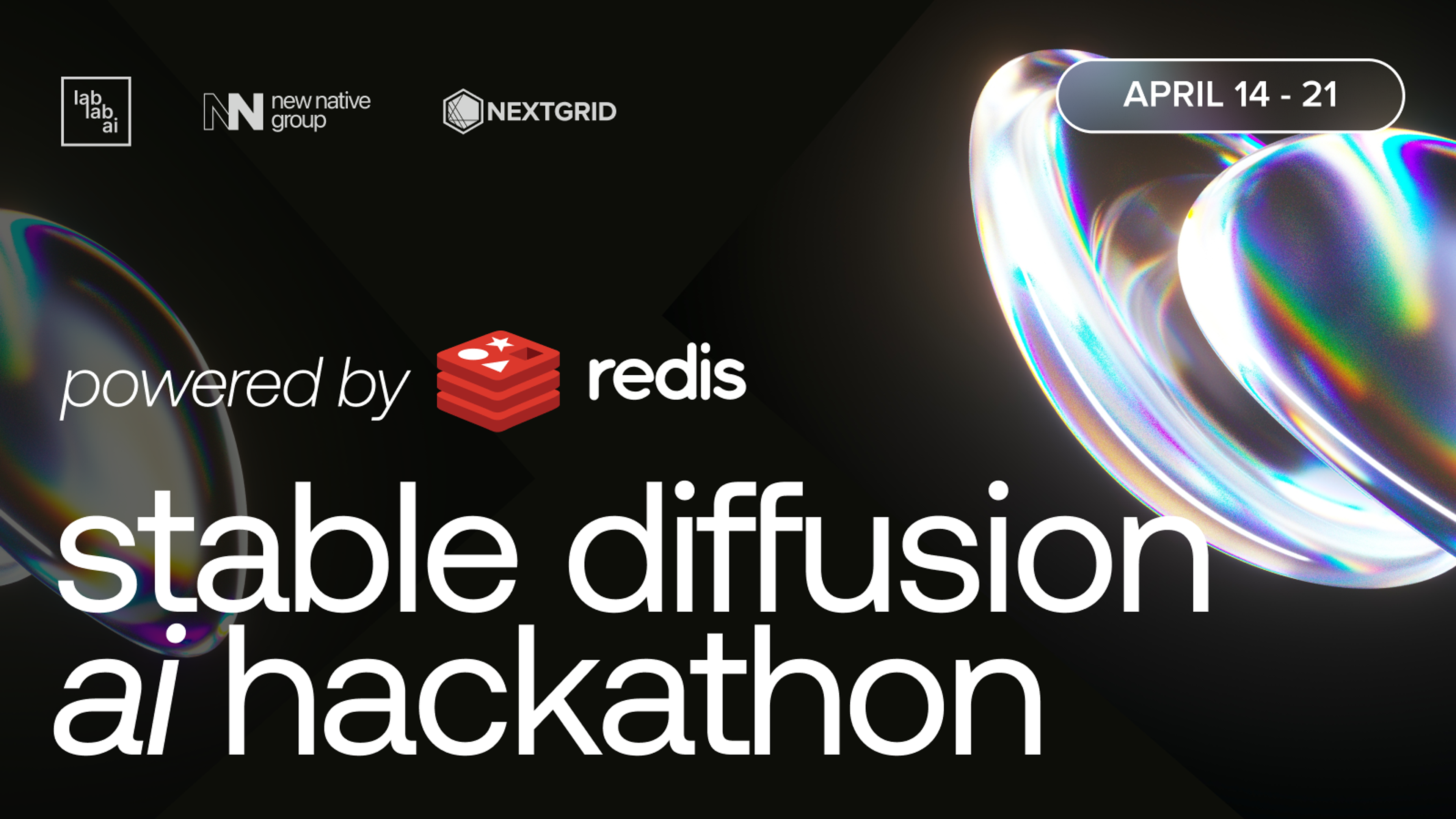 Stable diffusion AI hackathon promo image