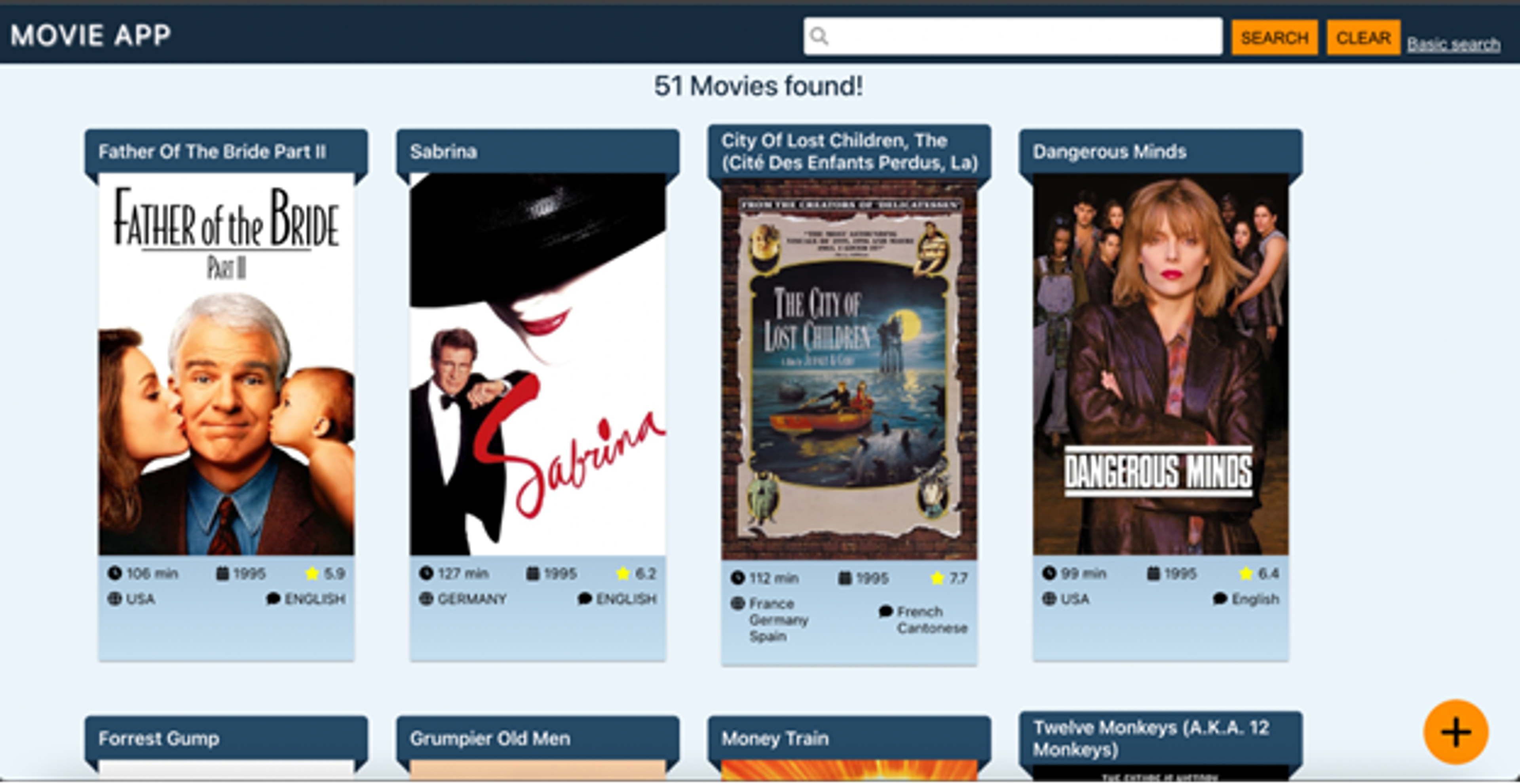 Movie application demo