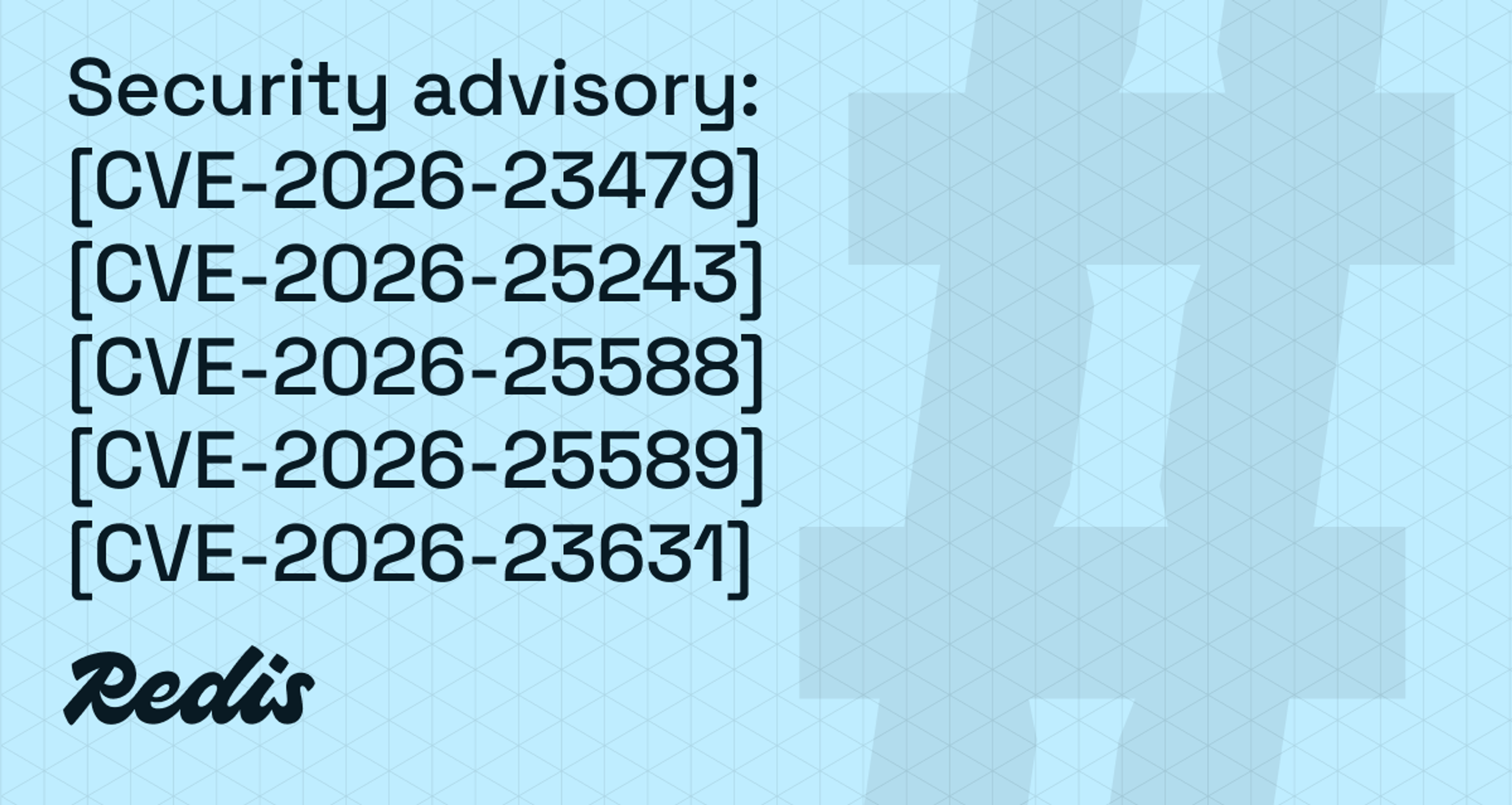 Security advisory: [CVE‑2026‑23479] [CVE‑2026‑25243] [CVE-2026-25588] [CVE‑2026‑25589] [CVE-2026-23631]