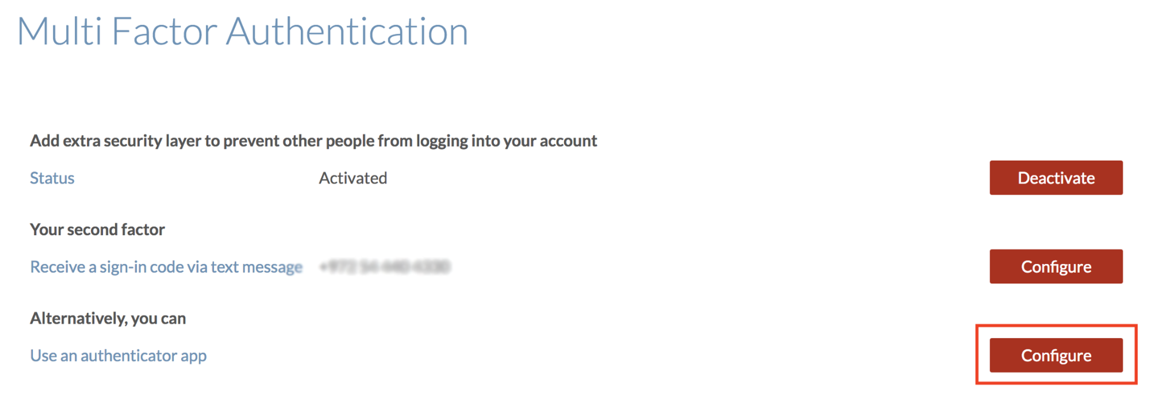 Google Authenticator Screen